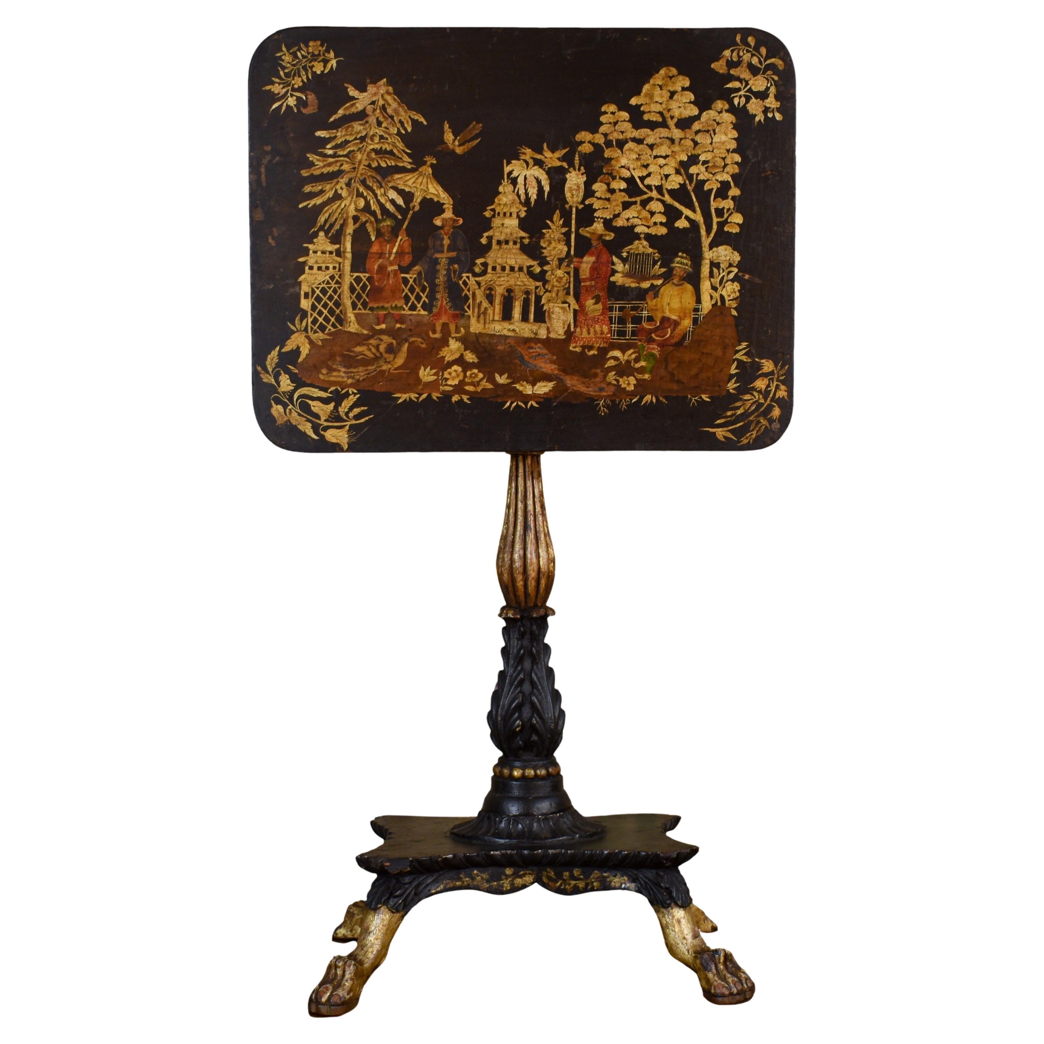 Fine and Rare Regency Chinoiserie Occasional Table For Sale