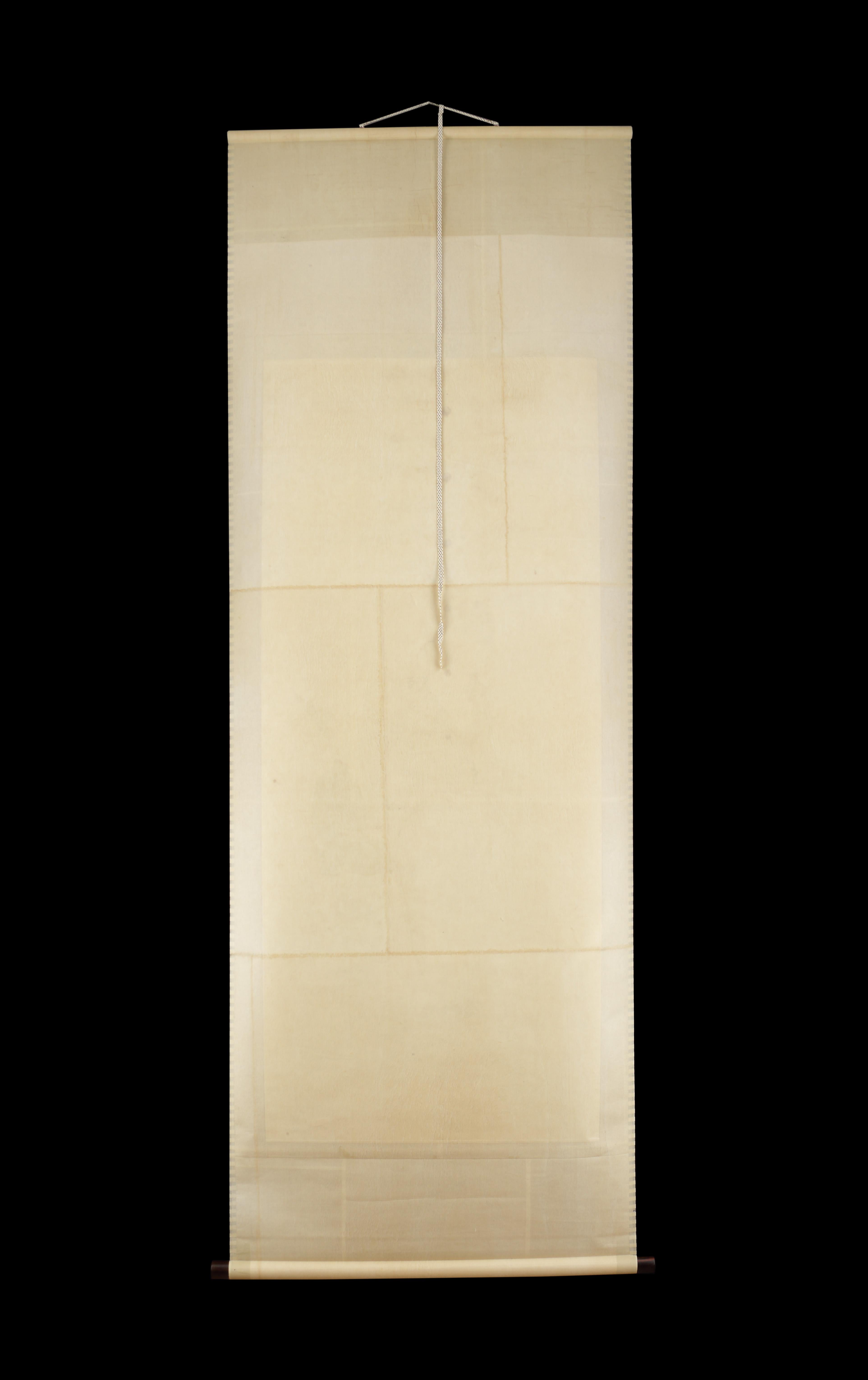 Ein feines und seltenes Rollbild, das den Europäer Hendrik Doeff (1764 - 1837) stehend mit einem 