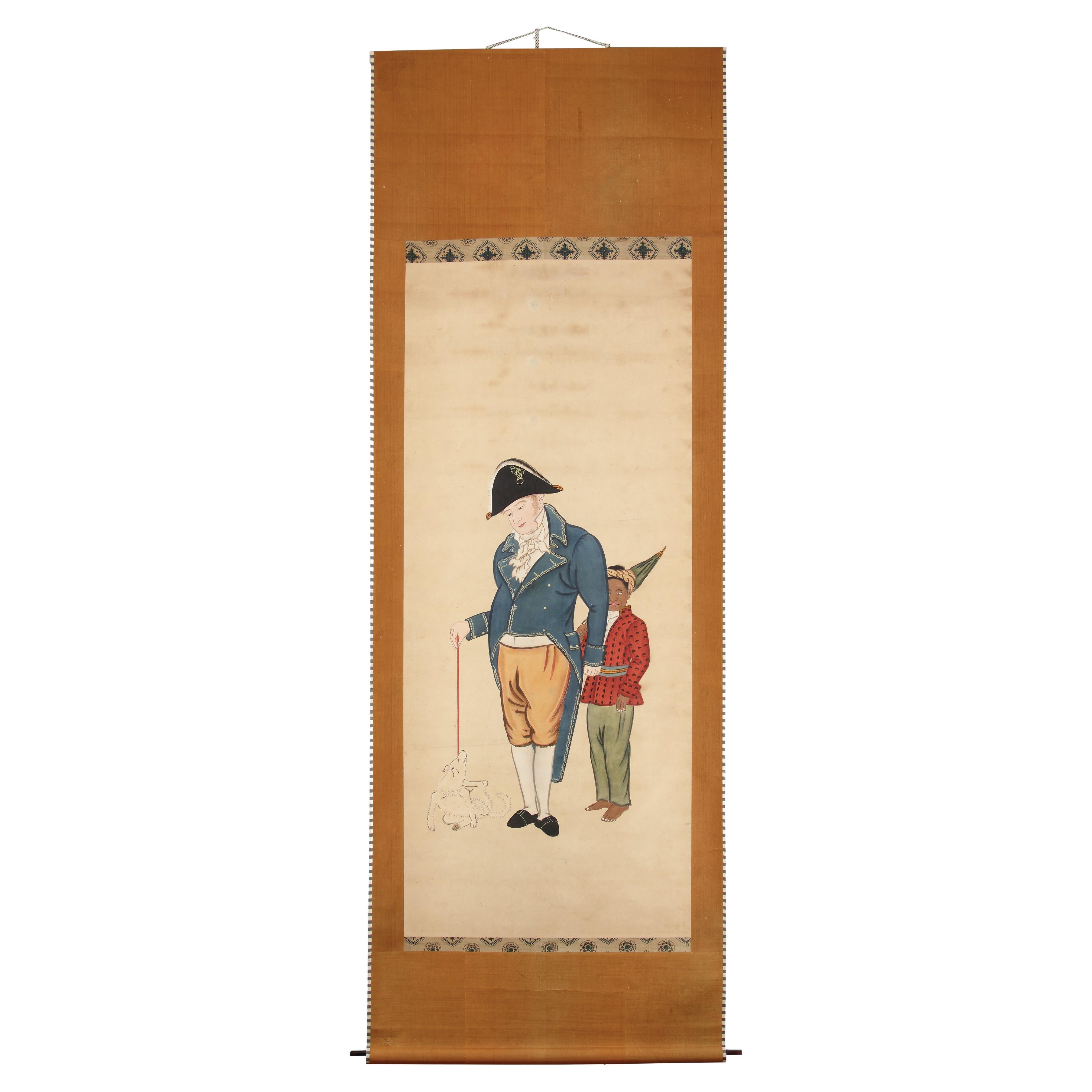 A Fine and Rare Scroll Painting For Sale at 1stDibs