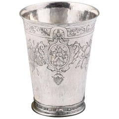 Antique Fine and Rare Silver Beaker, Cologne, circa 1600