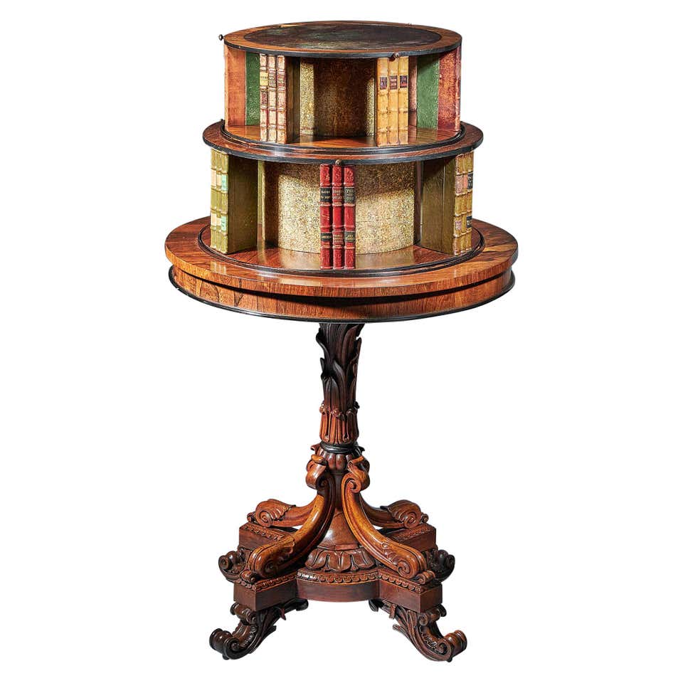 Restored Regency circa 1810 Revolving Hardwood Library Bookcase with ...