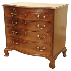 Antique Fine and Small 18th Century Serpentine Chest of Drawers