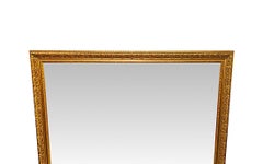 A Fine and Unusual 19th Century Large Simple Design Giltwood Overmantel Mirror