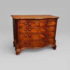 A Fine and Unusual Lancashire Mahogany Serpentine Chest