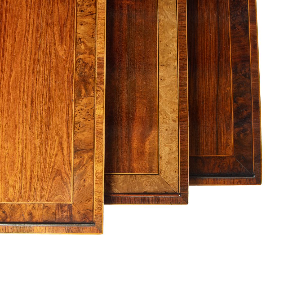 A fine and unusual nest of three Regency tables For Sale 2