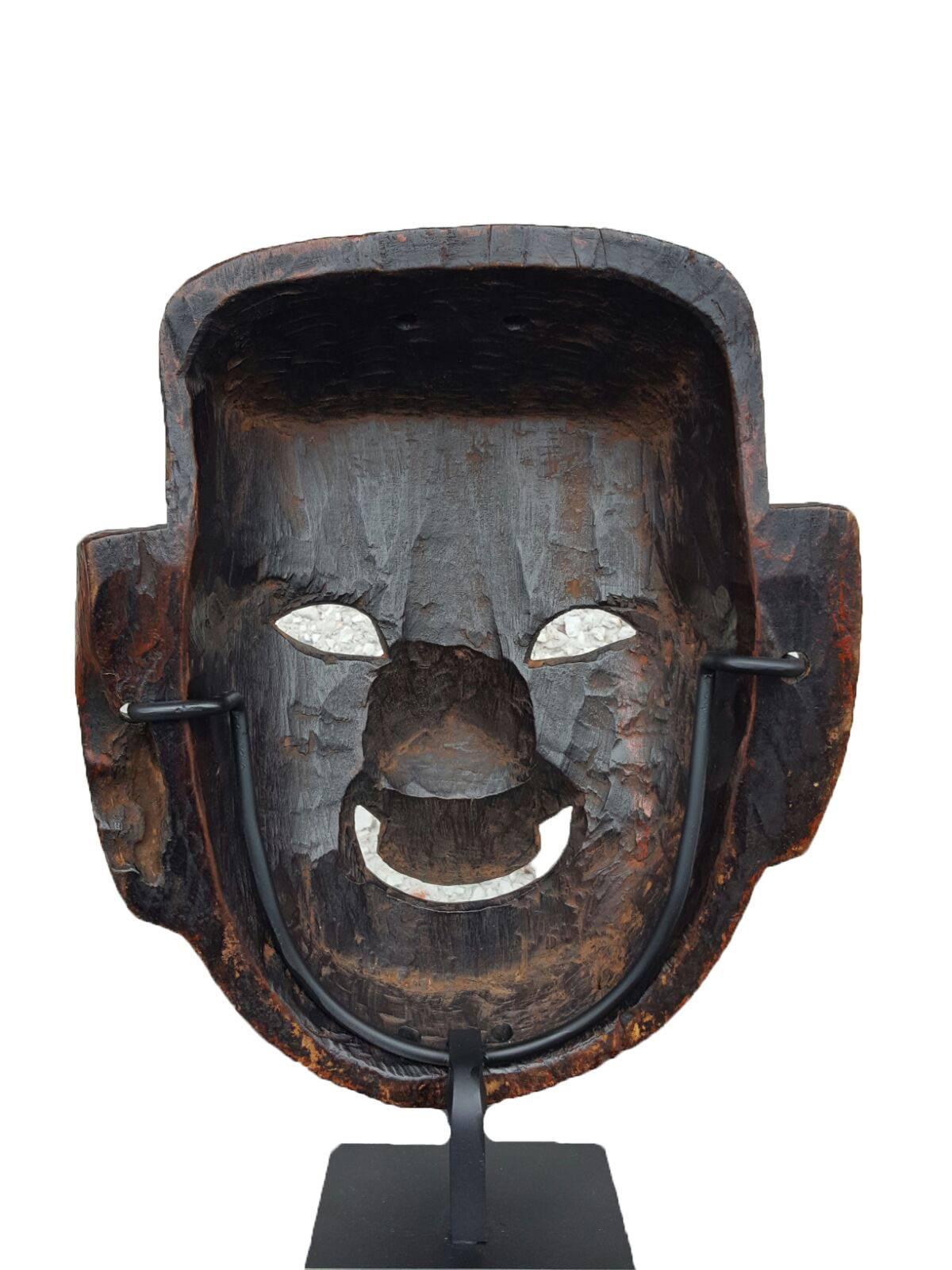 Bhutanese Fine Antique Himalayan Buddhist Monpa Mask