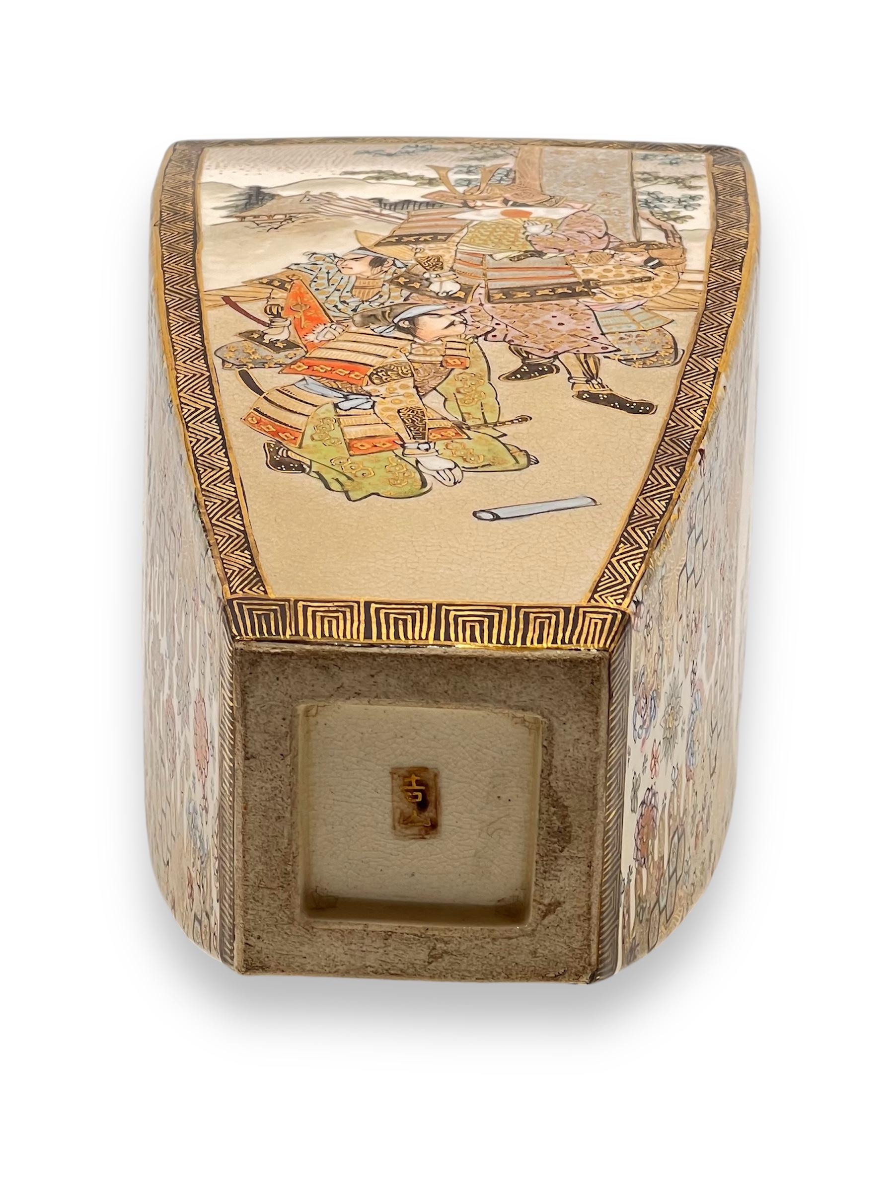 Un bel vaso antico giapponese di Satsuma. Firmato da Kozan.epoca Meiji in vendita 5