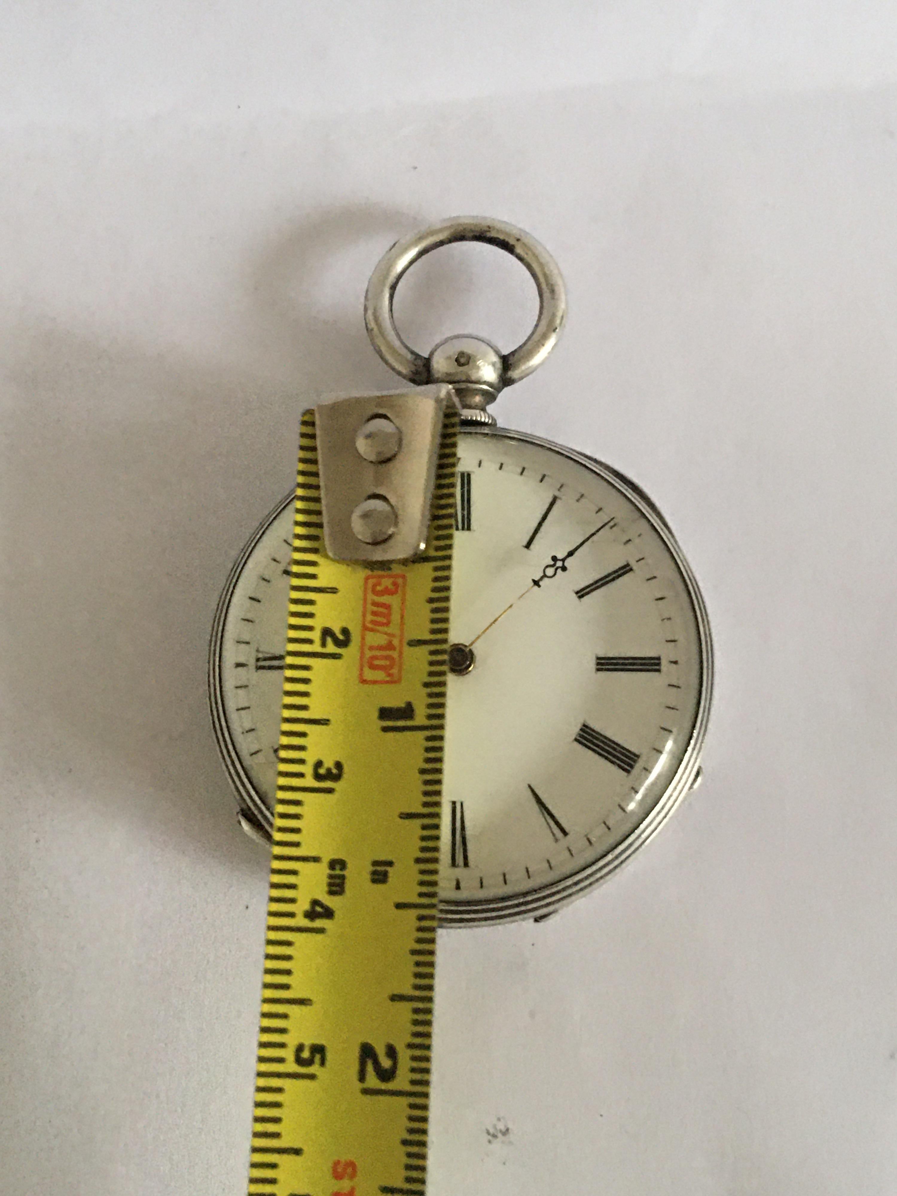 Fine Antique Silver Key-Wind Pocket Watch For Sale 5