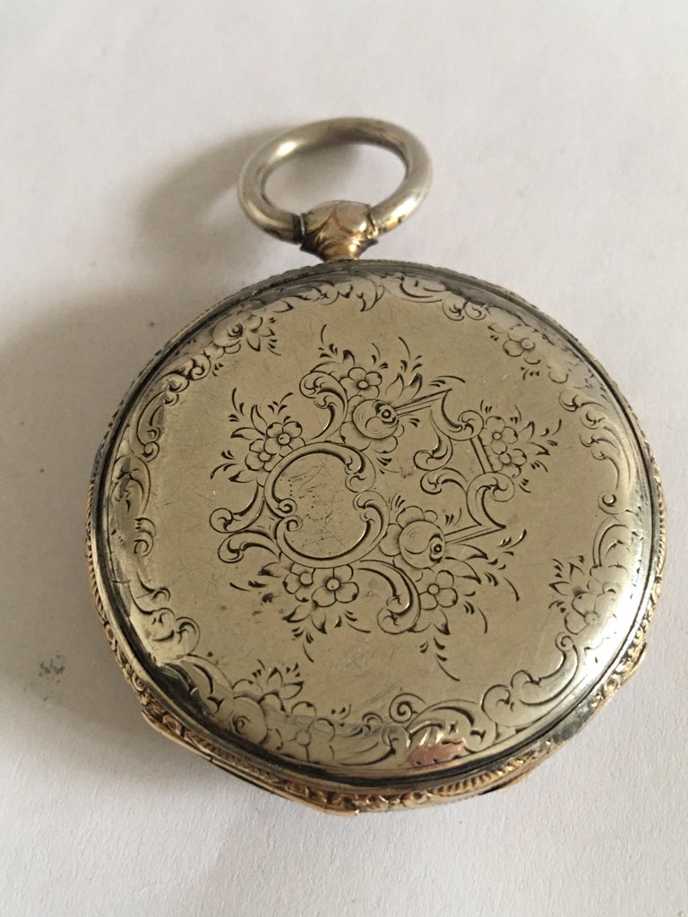 Fine Antique Silver KeyWind Pocket Watch For Sale at 1stDibs
