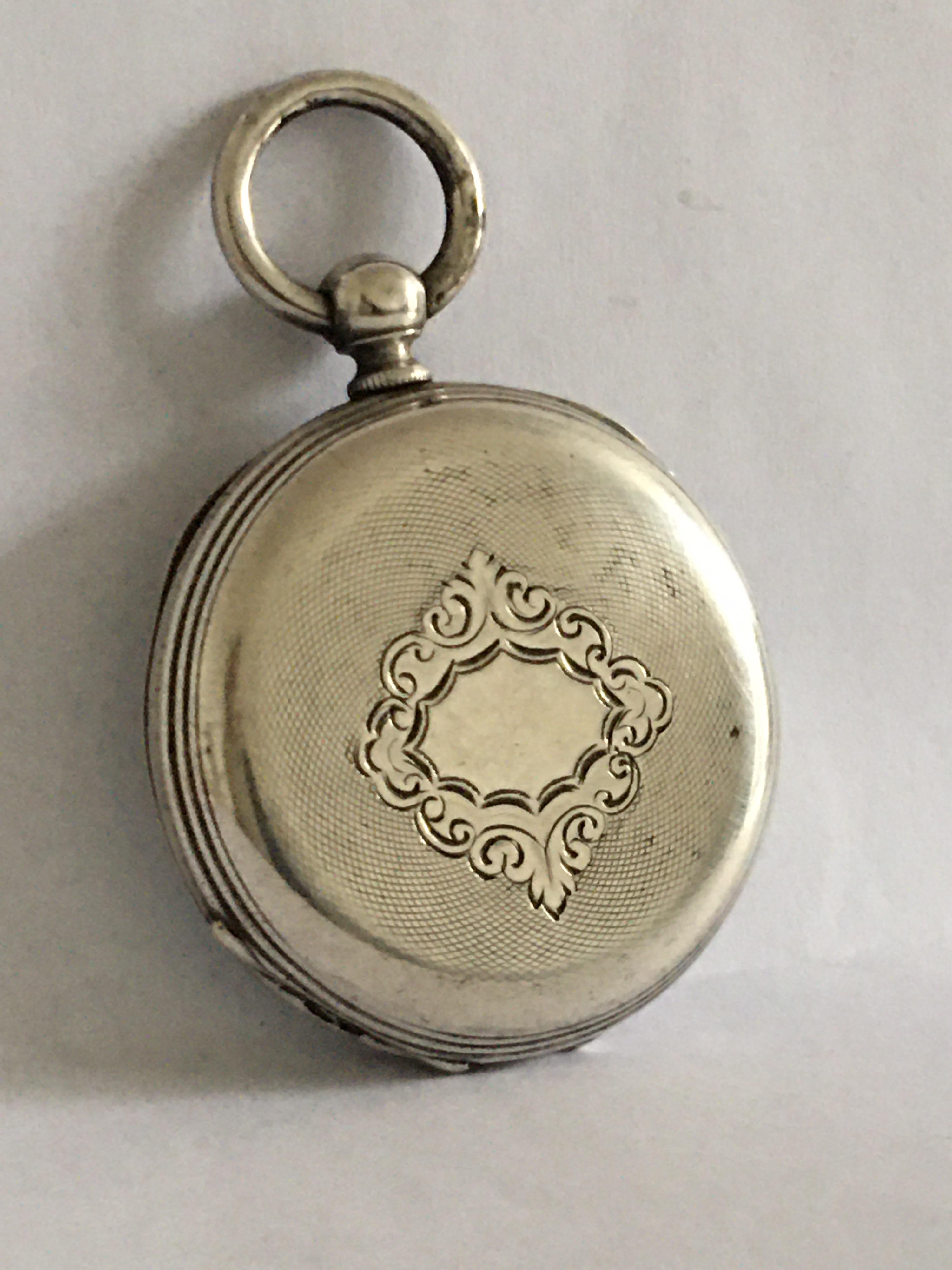 Fine Antique Silver Key-Wind Pocket Watch For Sale 6