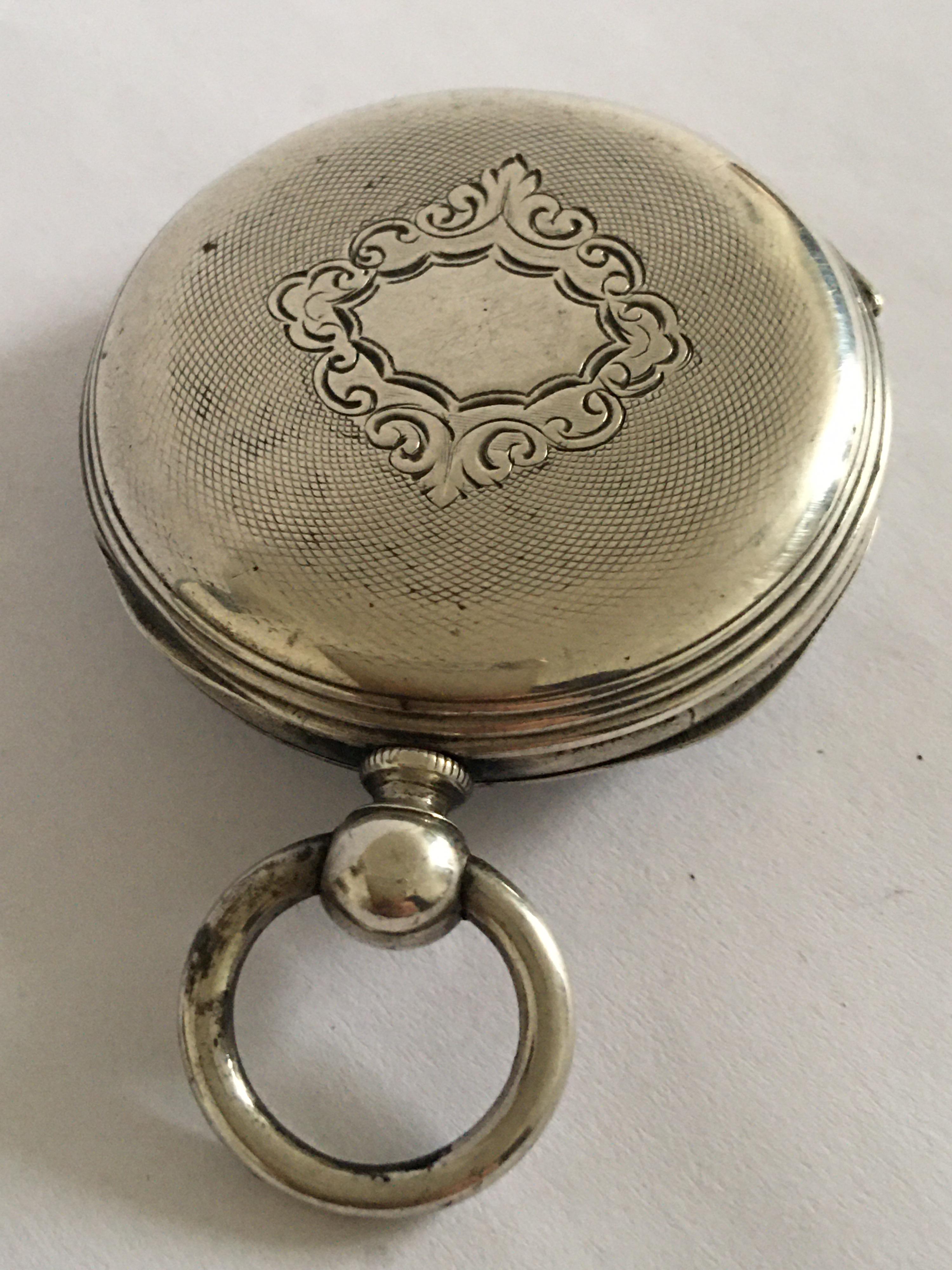 Fine Antique Silver Key-Wind Pocket Watch In Fair Condition For Sale In Carlisle, GB