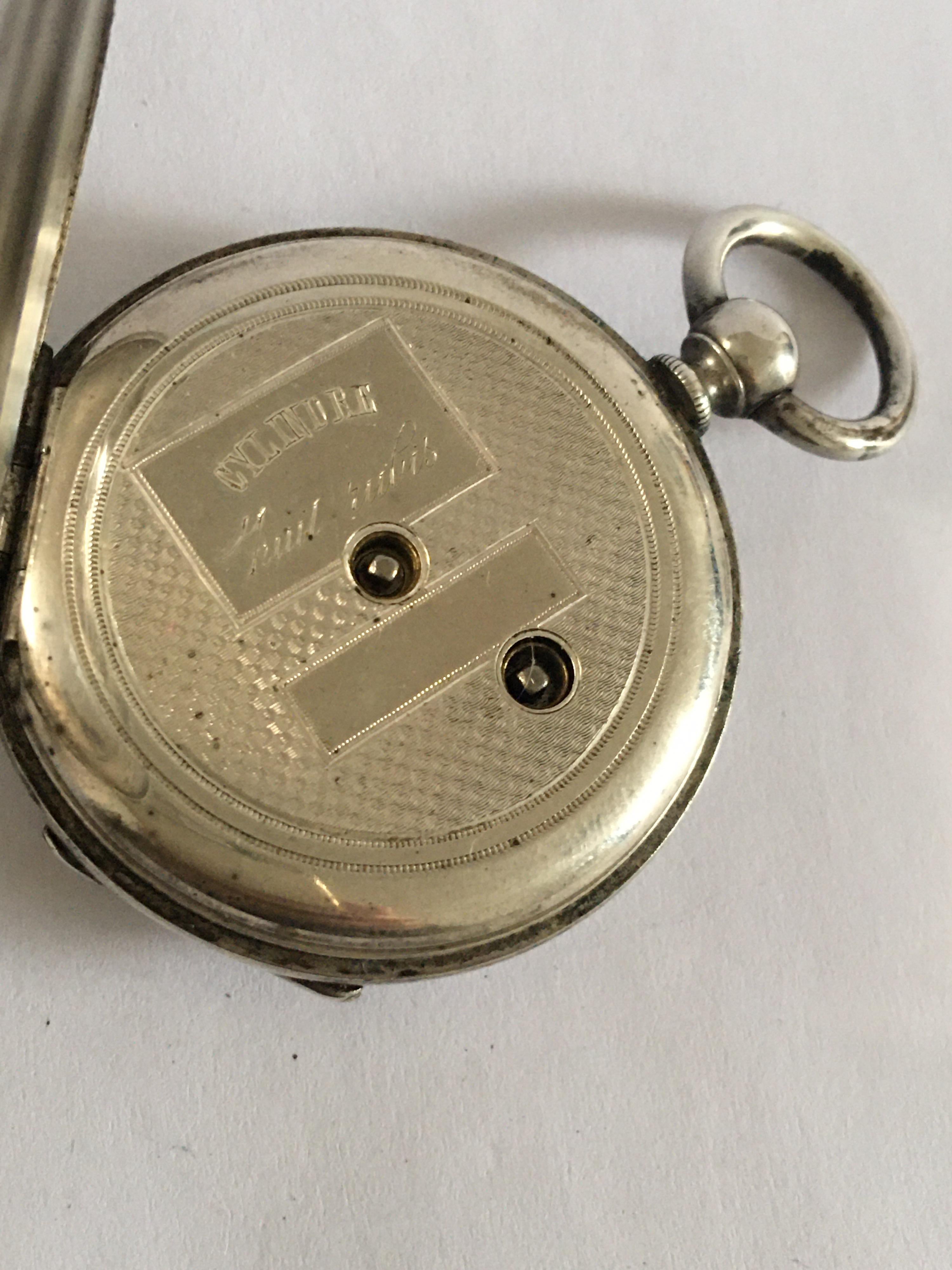 Fine Antique Silver Key-Wind Pocket Watch For Sale 1