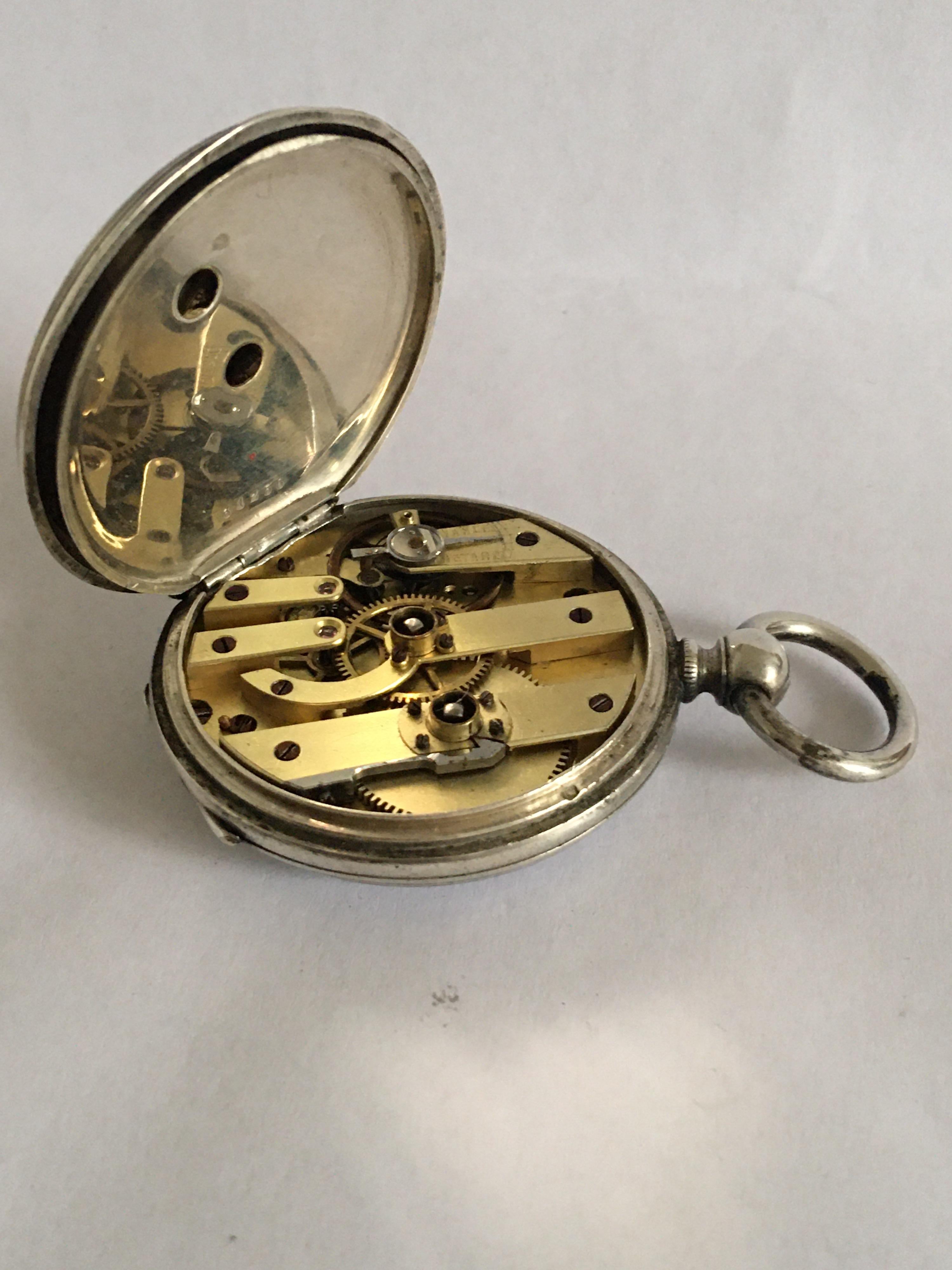 Fine Antique Silver Key-Wind Pocket Watch For Sale 2