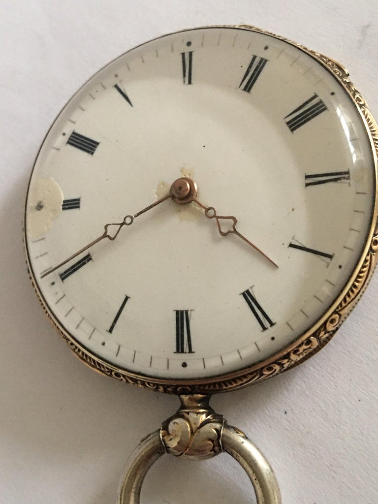 Fine Antique Silver KeyWind Pocket Watch For Sale at 1stDibs