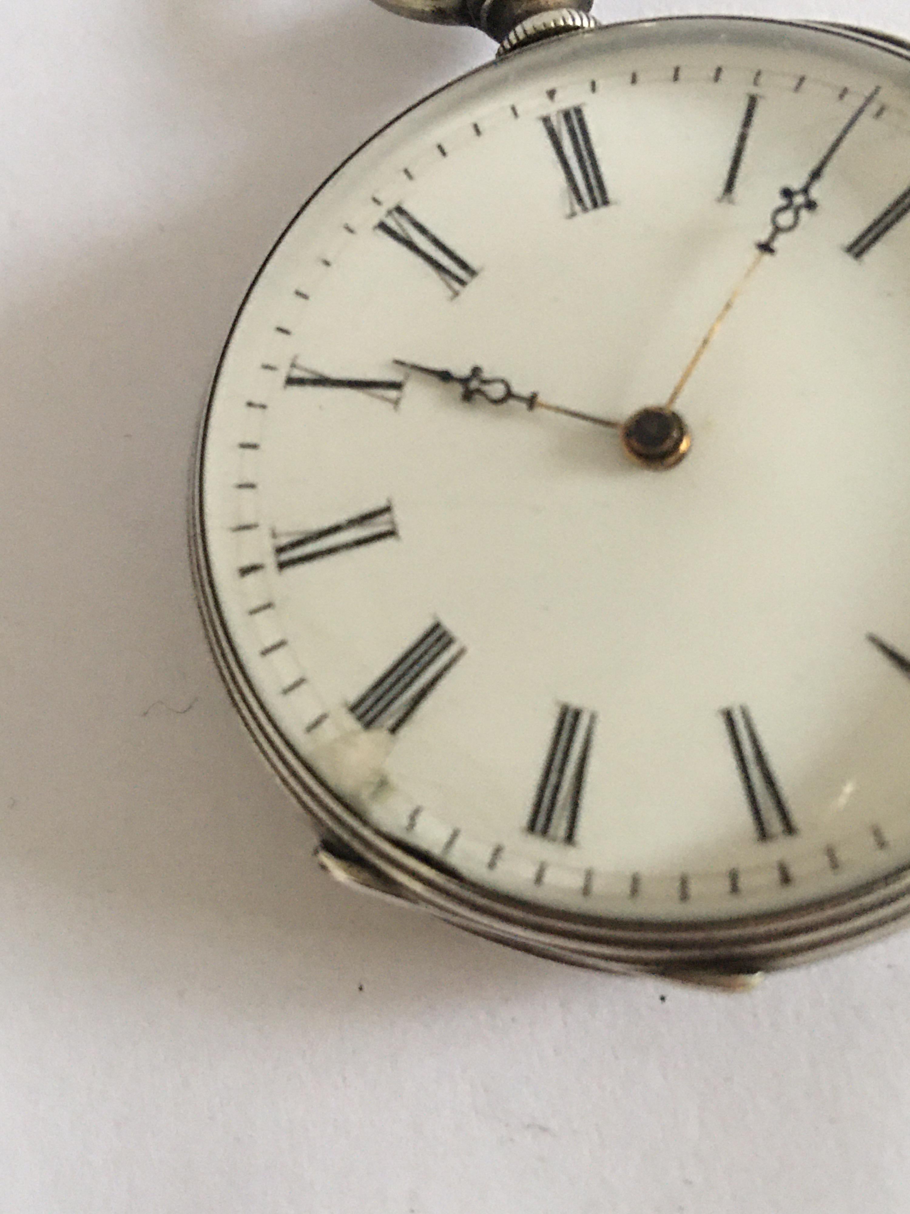 Fine Antique Silver Key-Wind Pocket Watch For Sale 4