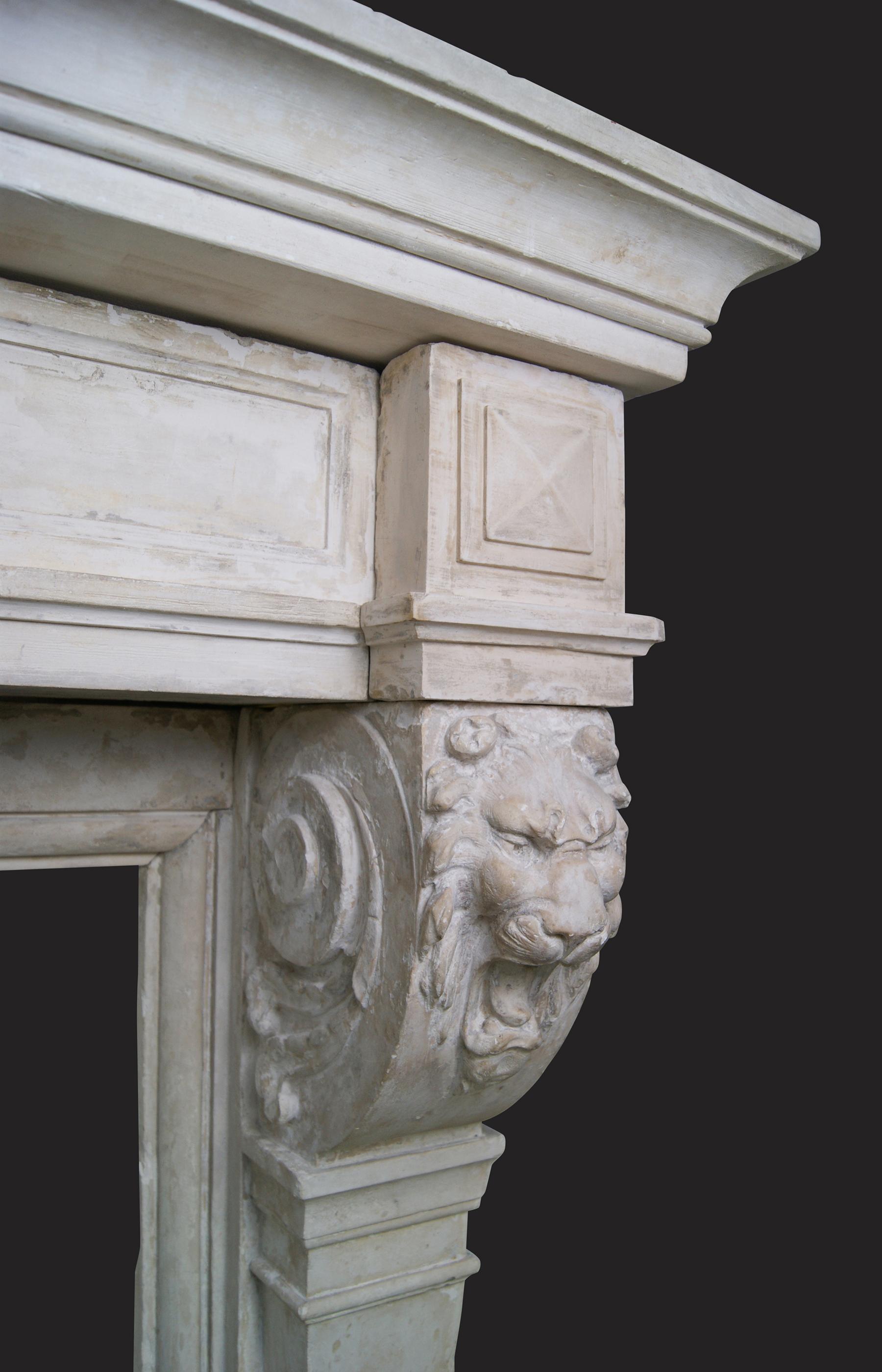 Renaissance Revival A Fine Antique Stone Chimneypiece For Sale