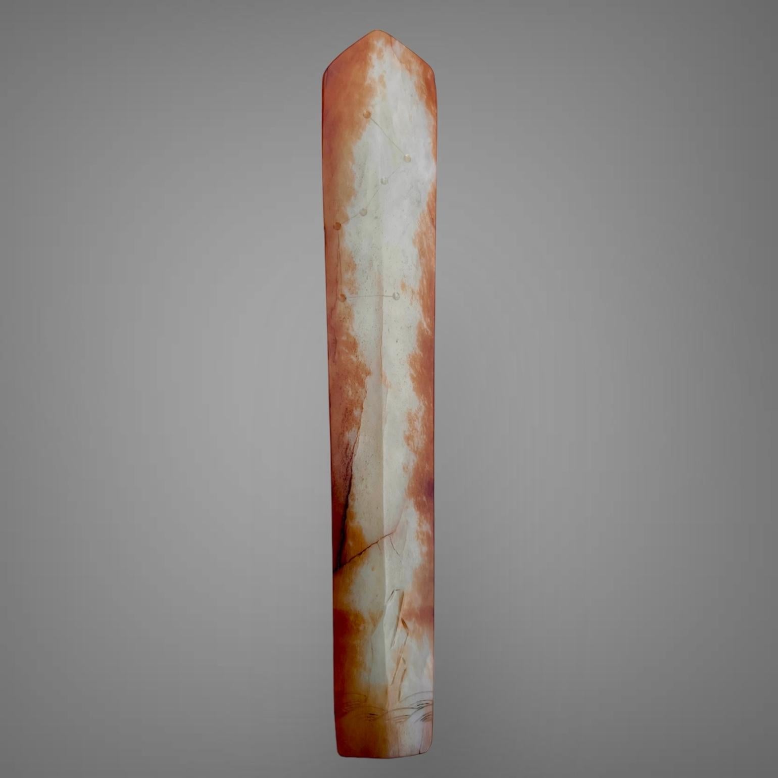 Archaistic jade gui (ritual sceptre).


China Ming or Qing dynasty, 16th-17th century AD


A gui, a rectangular tablet with a pointed end, was an emblem of office that was held upright with both hands in front of the chest.

They were first used