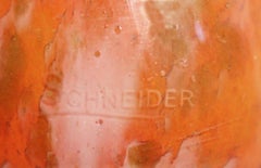 Fine Art Deco Schneider Glass and Wrought Iron Vase by Charles Schneider