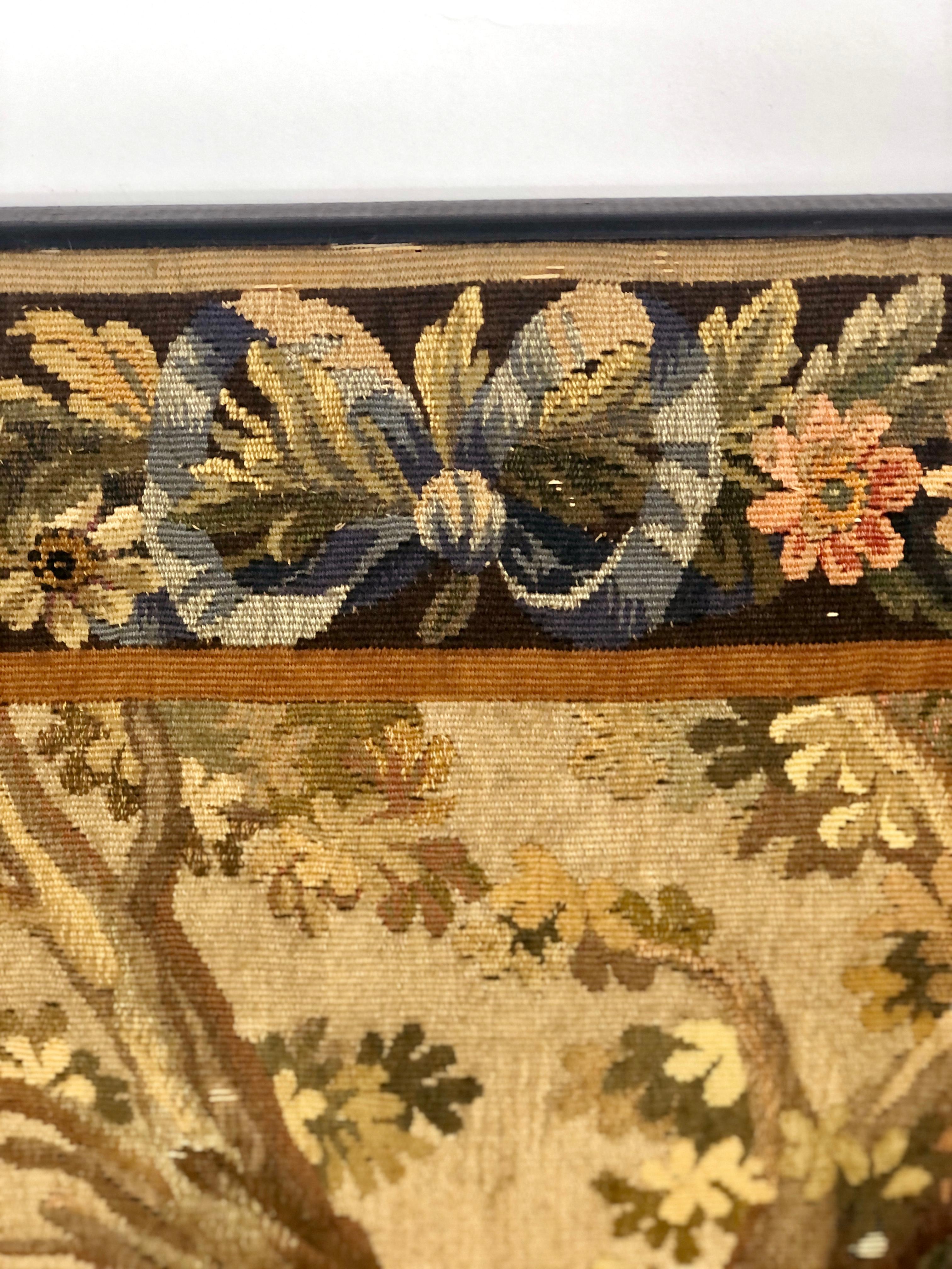 Hand-Woven French Aubusson Pastoral Tapestry, Late 19th Century For Sale