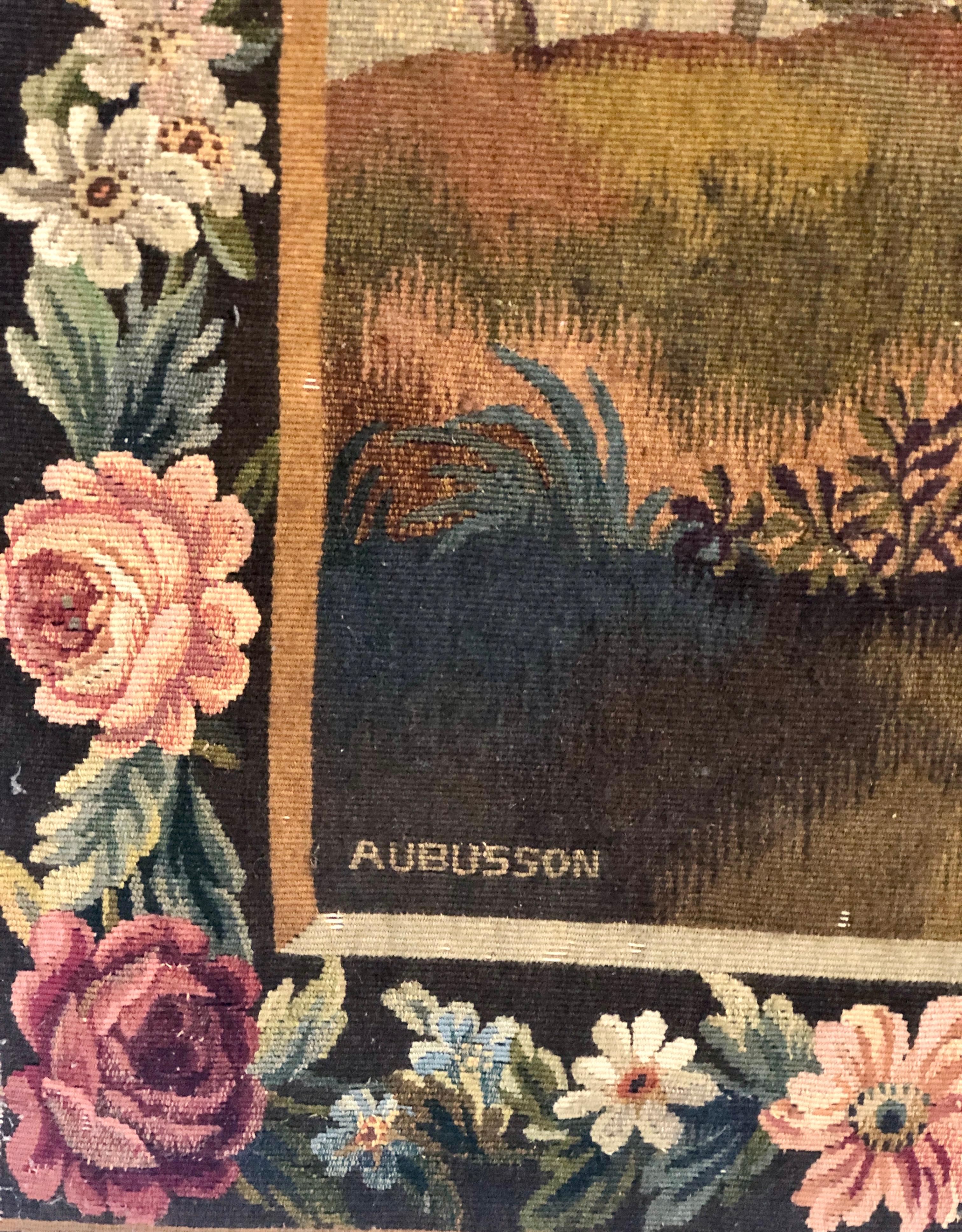 French Aubusson Pastoral Tapestry, Late 19th Century For Sale 1