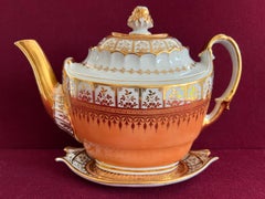 Fine Barr Worcester Porcelain Teapot & Stand C.1805
