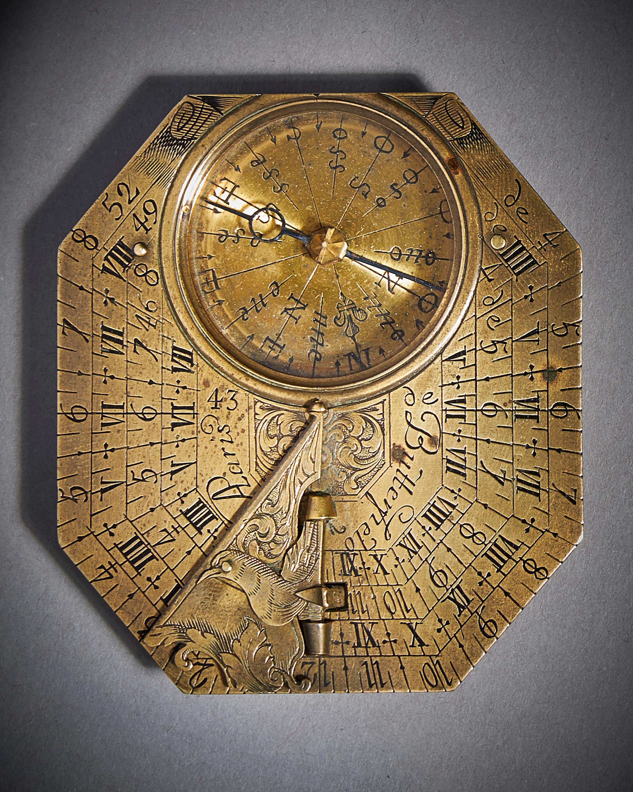 antique sundial compass