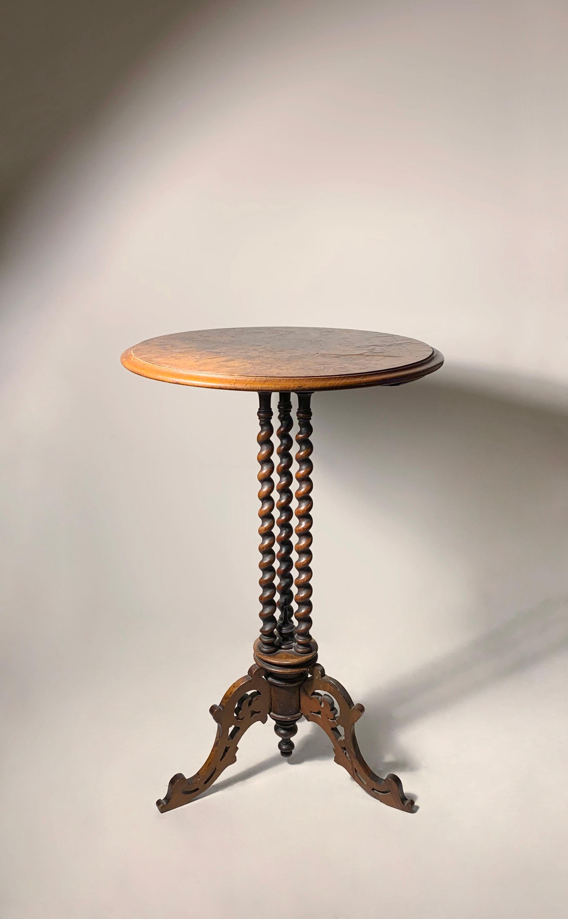 Victorian A Fine Candle Stand Table by Johnstone & Jeanes of London For Sale