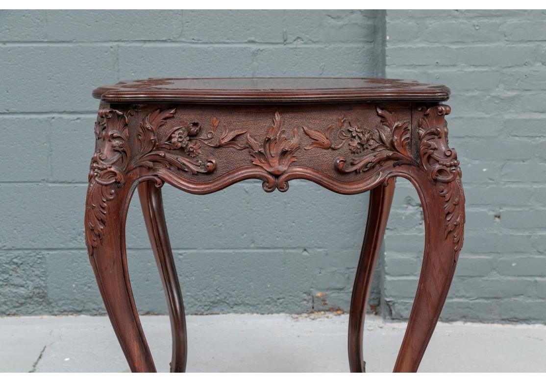 A Fine Carved Turtle Top Parlor Table 6