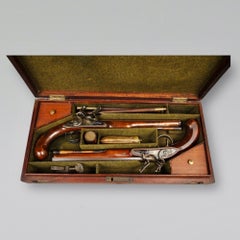 Paire de pistolets à fermoir Flintlock de Twigg