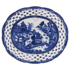 Fine Chinese Export Blue and White Dish, circa 1775