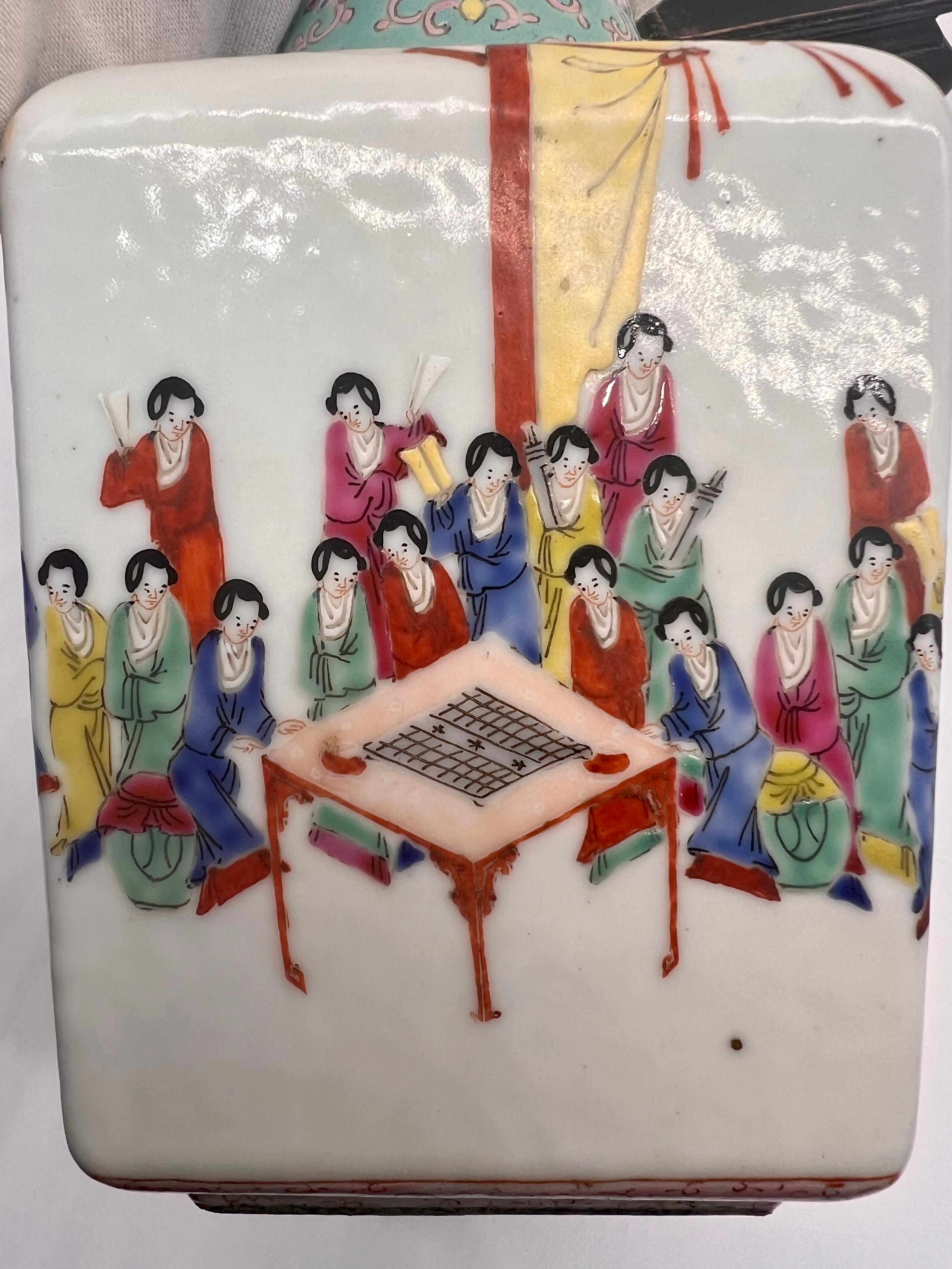 Fine Chinese Famille-Rose Vase with Women Enjoying Scholarly Pursuits, 19th C 5