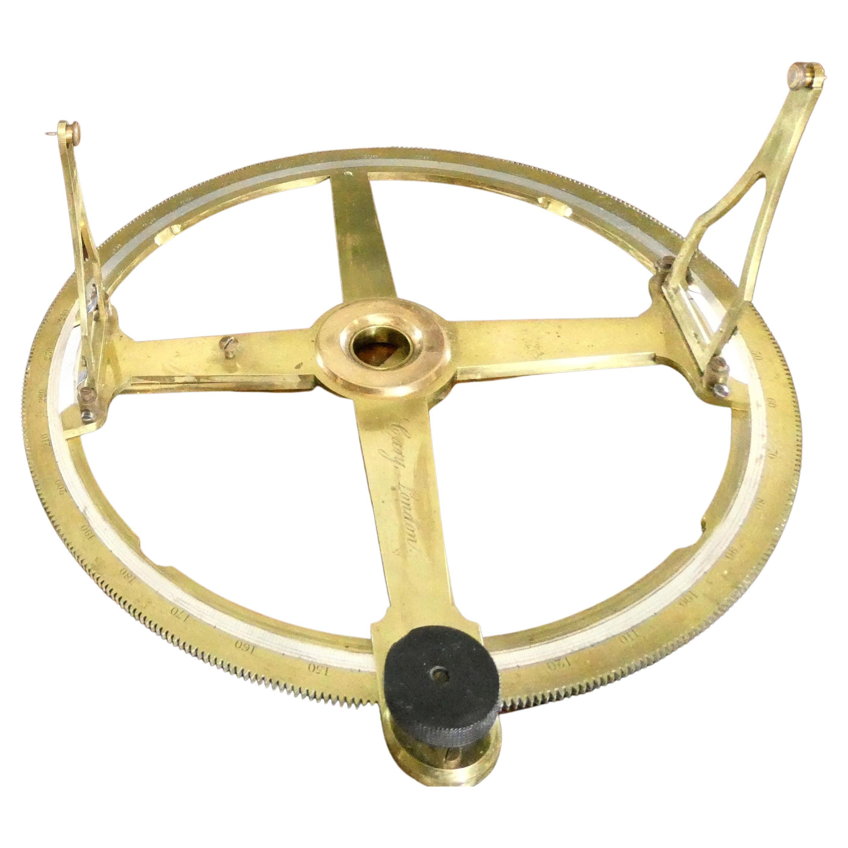 Fine Circular Protractor by William Cary, London c.1810 For Sale