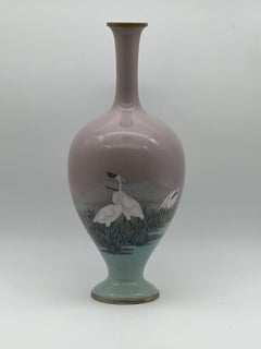 Fine Japanese Cloisonné-enamel and Musen Vase Attributed to Namikawa Sosuke