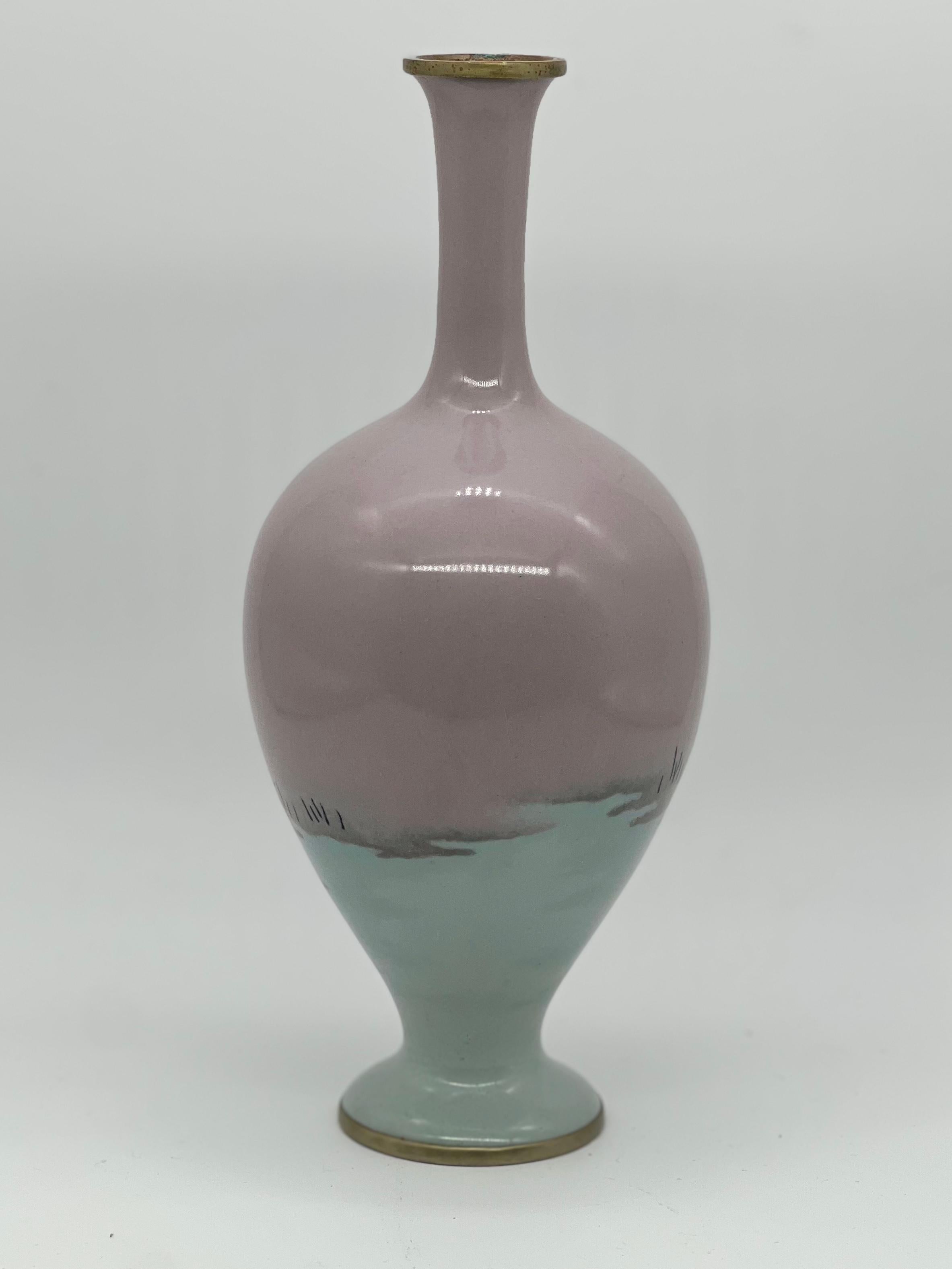 Fine Japanese Cloisonné-enamel and Musen Vase Attributed to Namikawa Sosuke 2