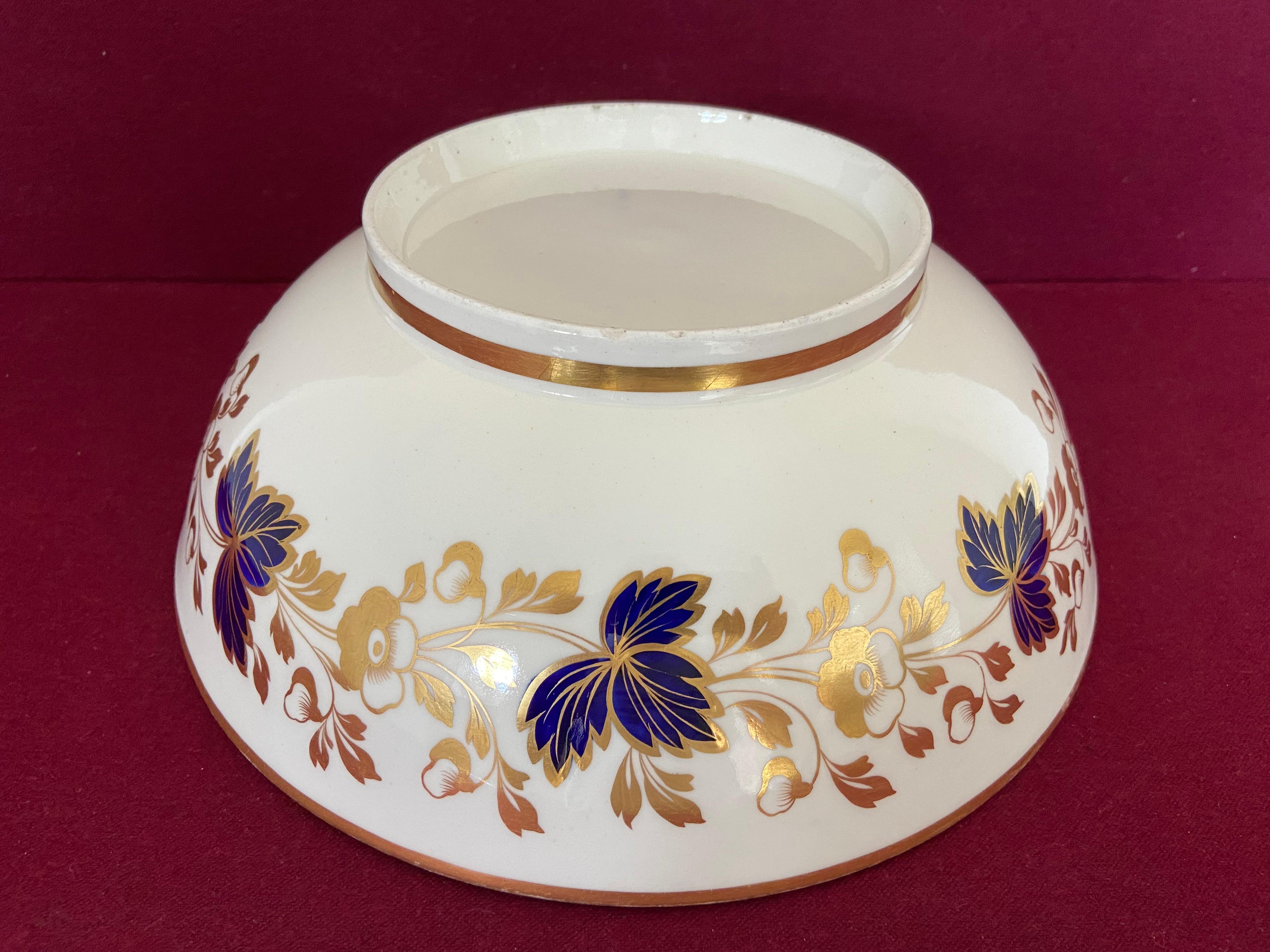Fine Coalport Porcelain Punch Bowl C.1820 For Sale 1