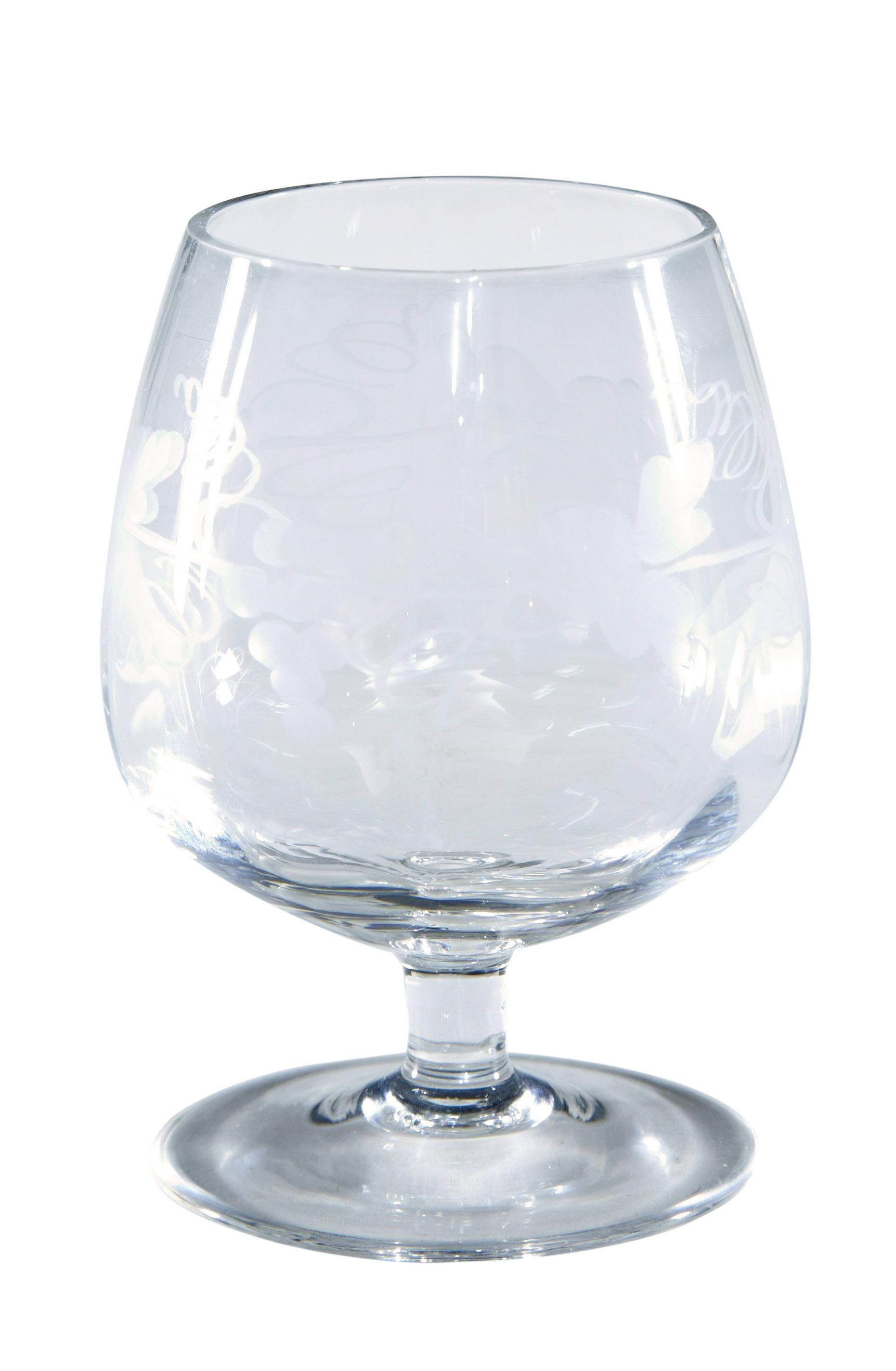 Eine schöne Sammlung von Riihimaki Savoy Gläsern aus den 1930er Jahren mit geätztem Wein im Angebot 3