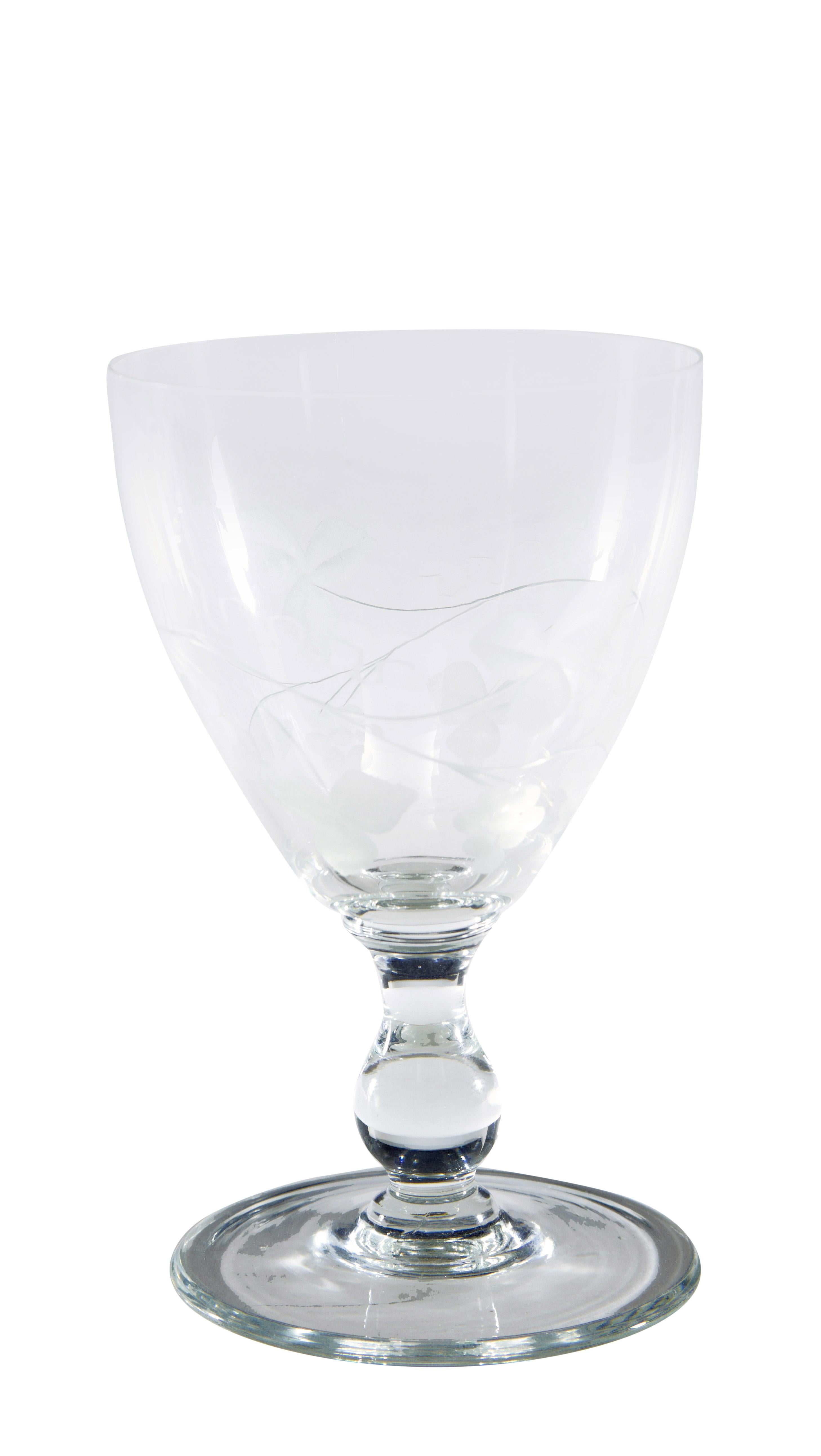 Fina colección de vasos grabados Riihimaki savoy vine de 1930 Finlandés en venta