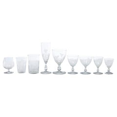 Vintage A fine collection of 1930’s Riihimaki savoy vine etched glasses