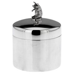 Fine Contemporary Solid Silver "Lucky Pig" Box, London, c.2009