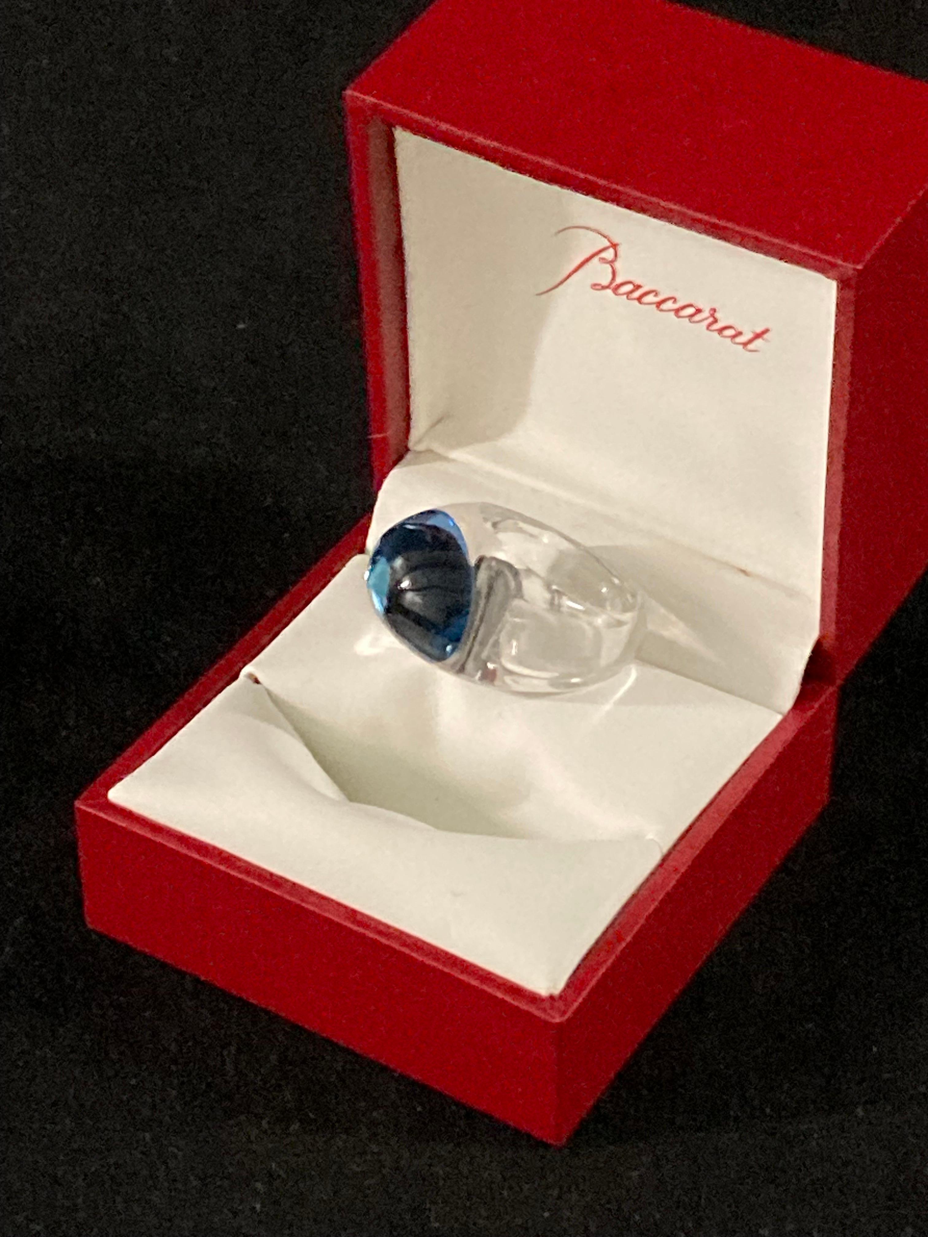 French A Fine Crystal Tango Riviera ring by Baccarat, France