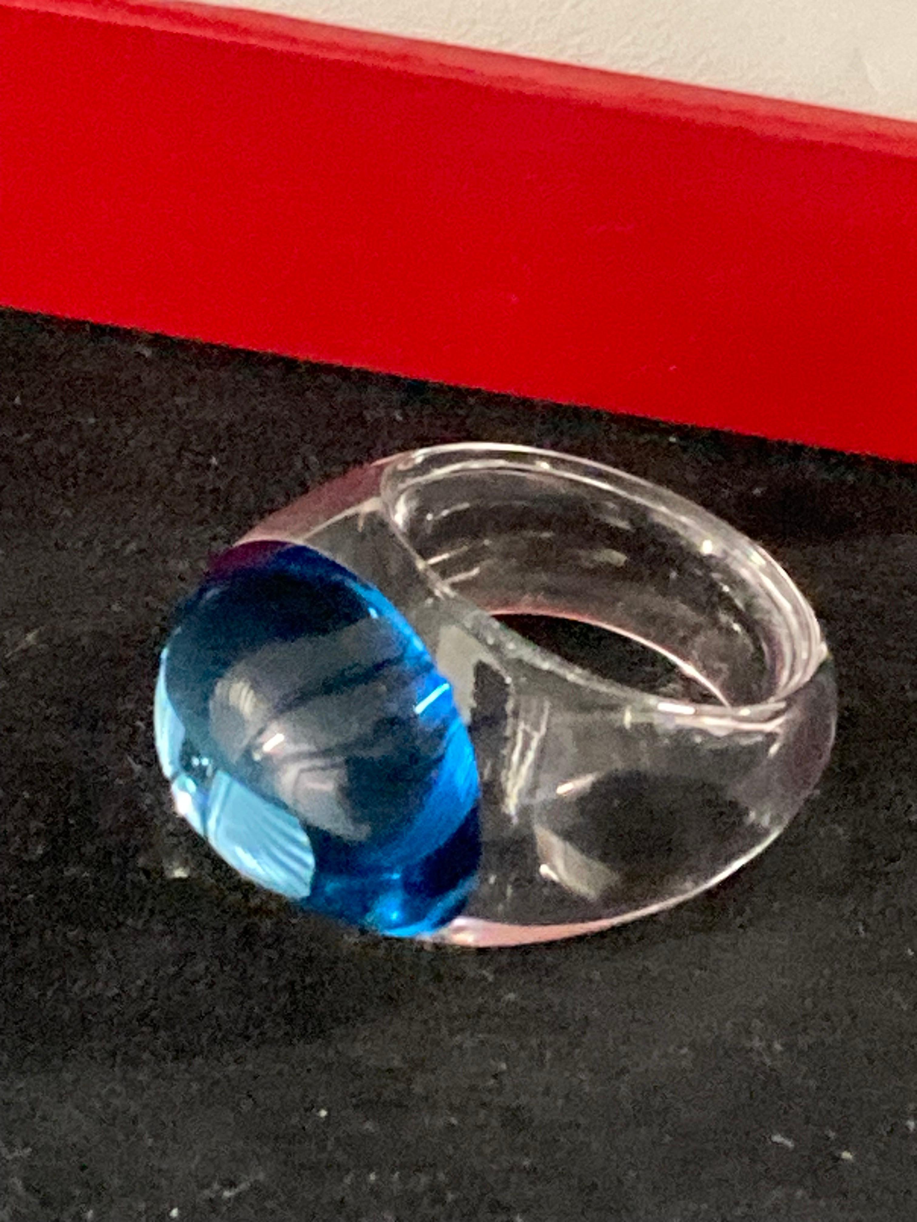 A Fine Crystal Tango Riviera ring by Baccarat, France 1