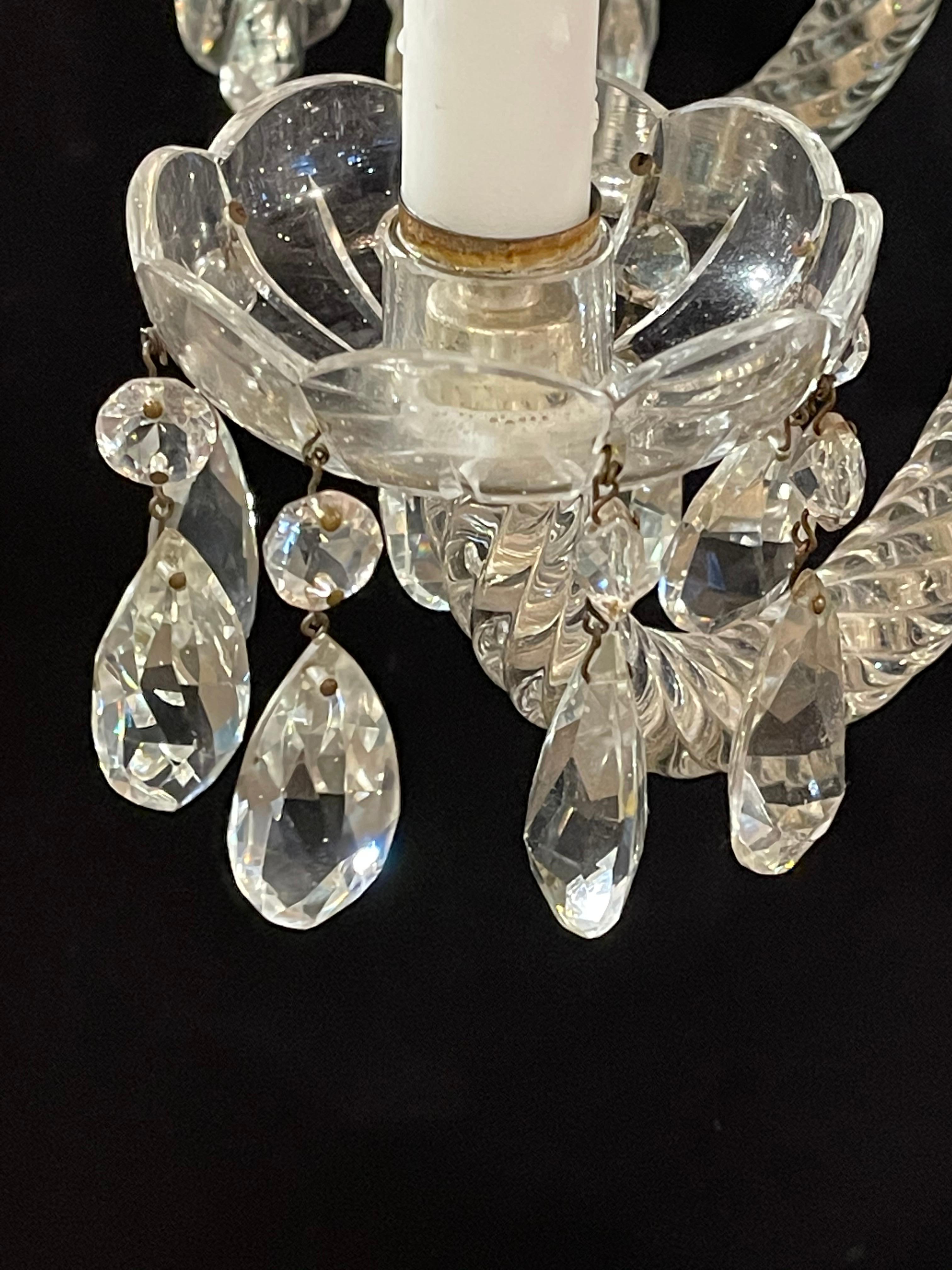 Fine Cut Crystal Venetian Style Chandelier For Sale 8