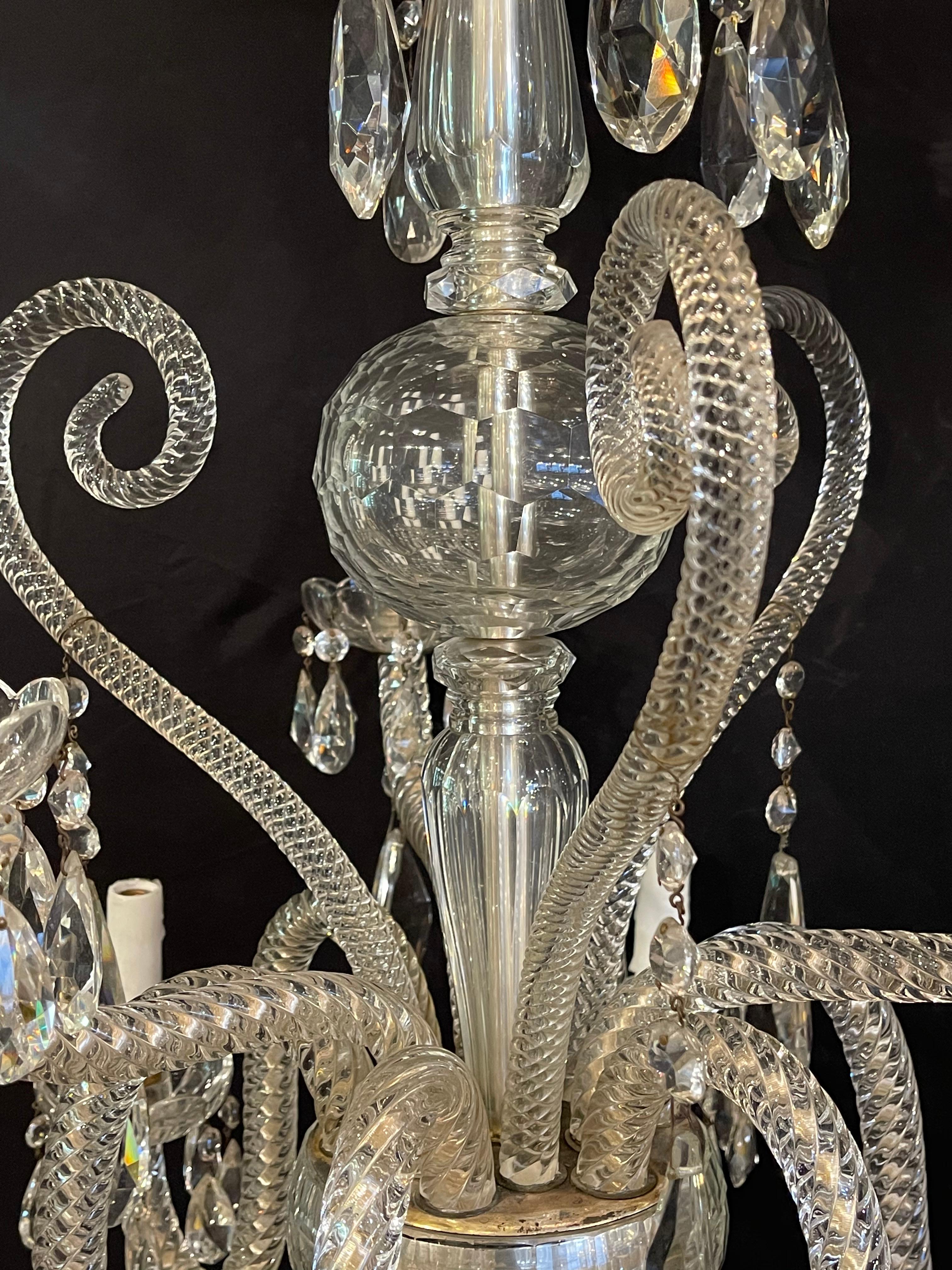 Fine Cut Crystal Venetian Style Chandelier For Sale 10