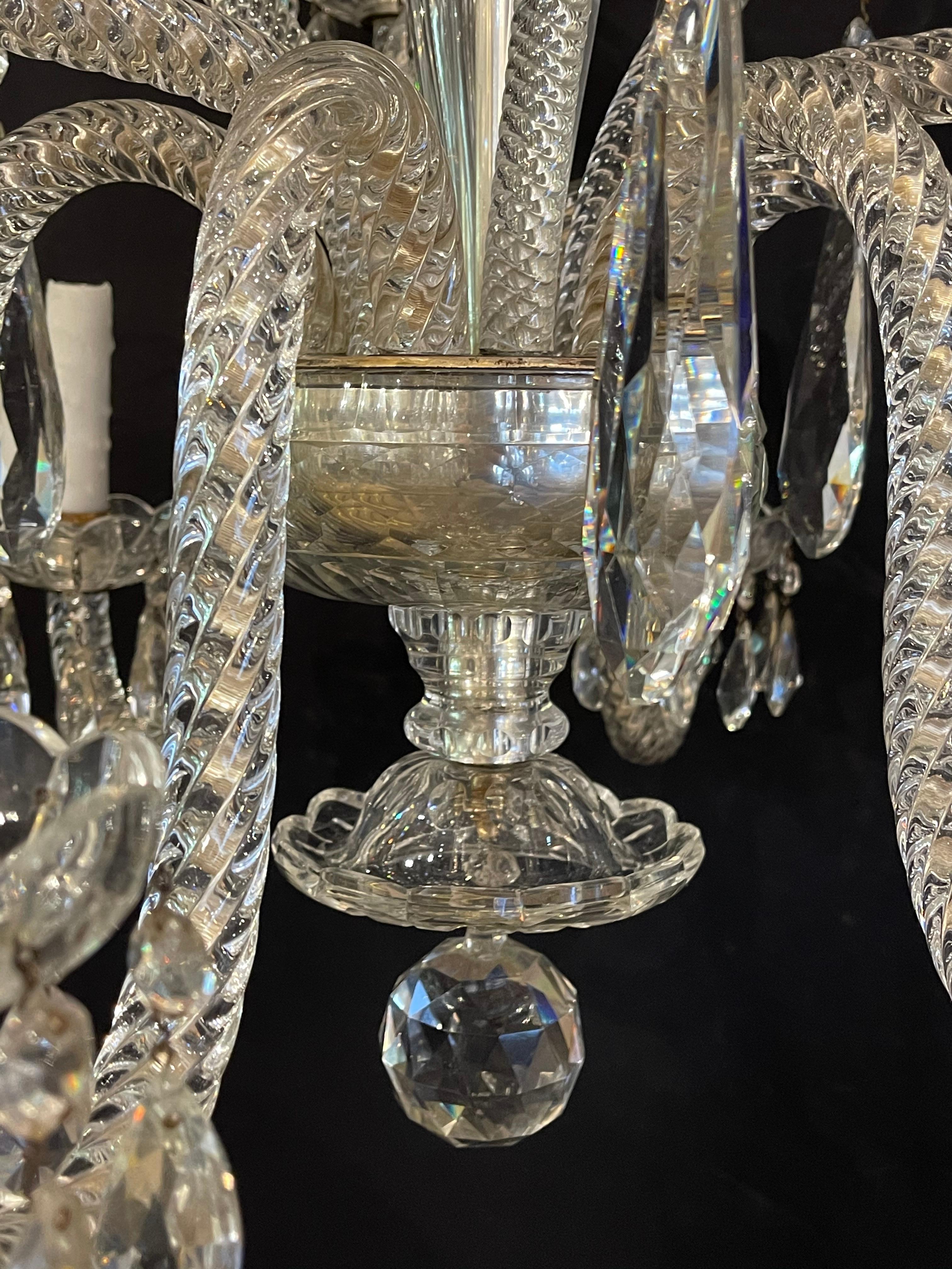 Fine Cut Crystal Venetian Style Chandelier For Sale 11