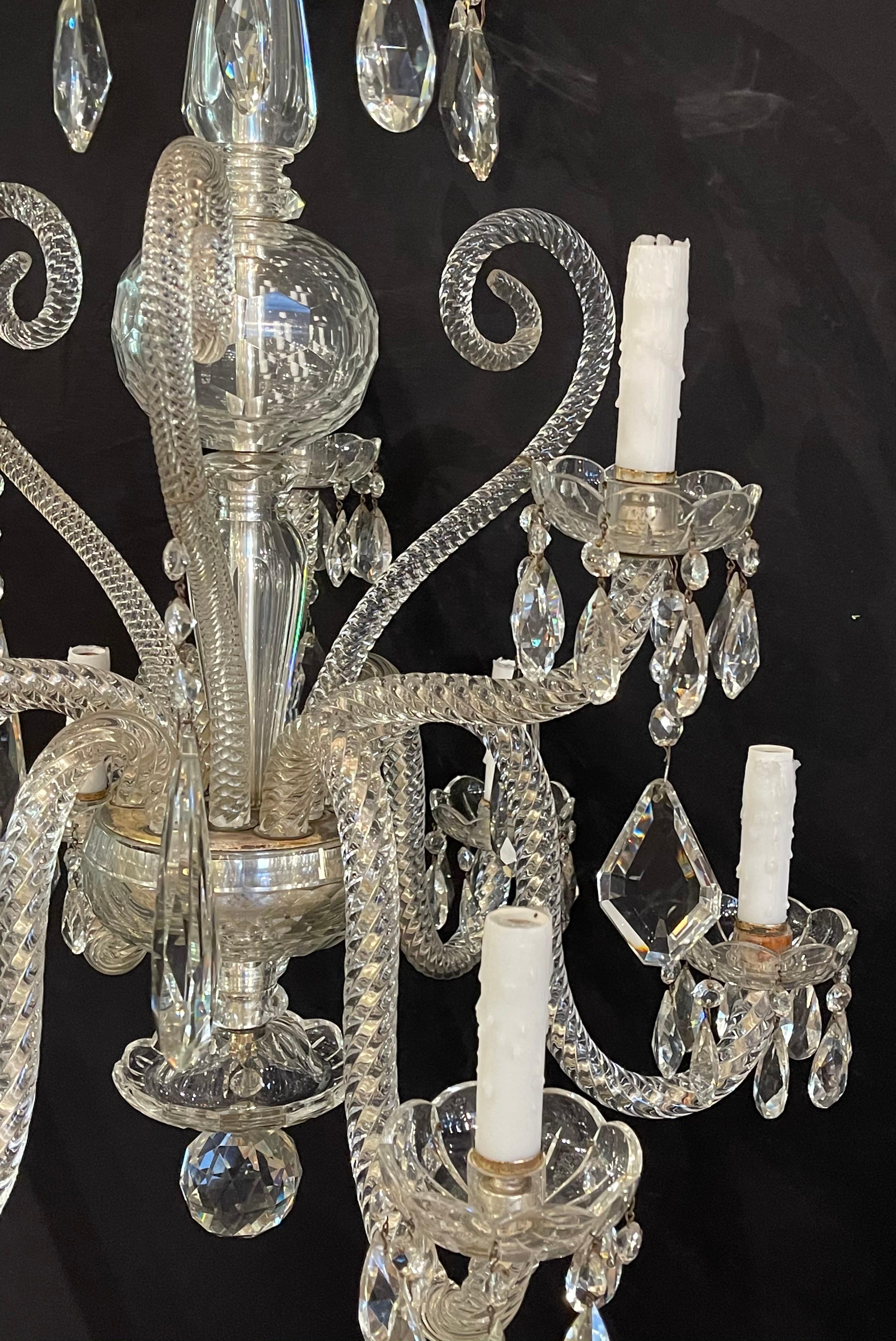 Fine Cut Crystal Venetian Style Chandelier For Sale 12