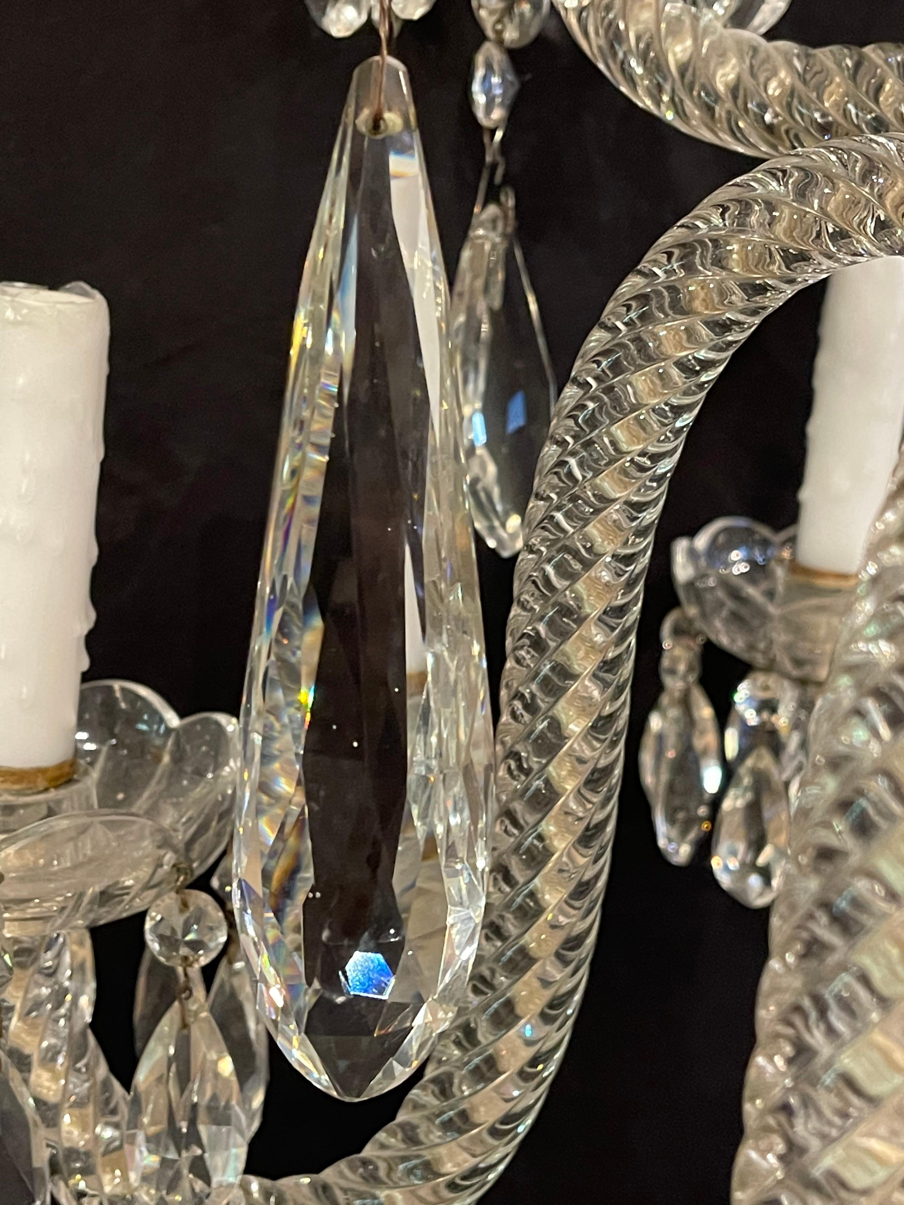 Fine Cut Crystal Venetian Style Chandelier For Sale 2