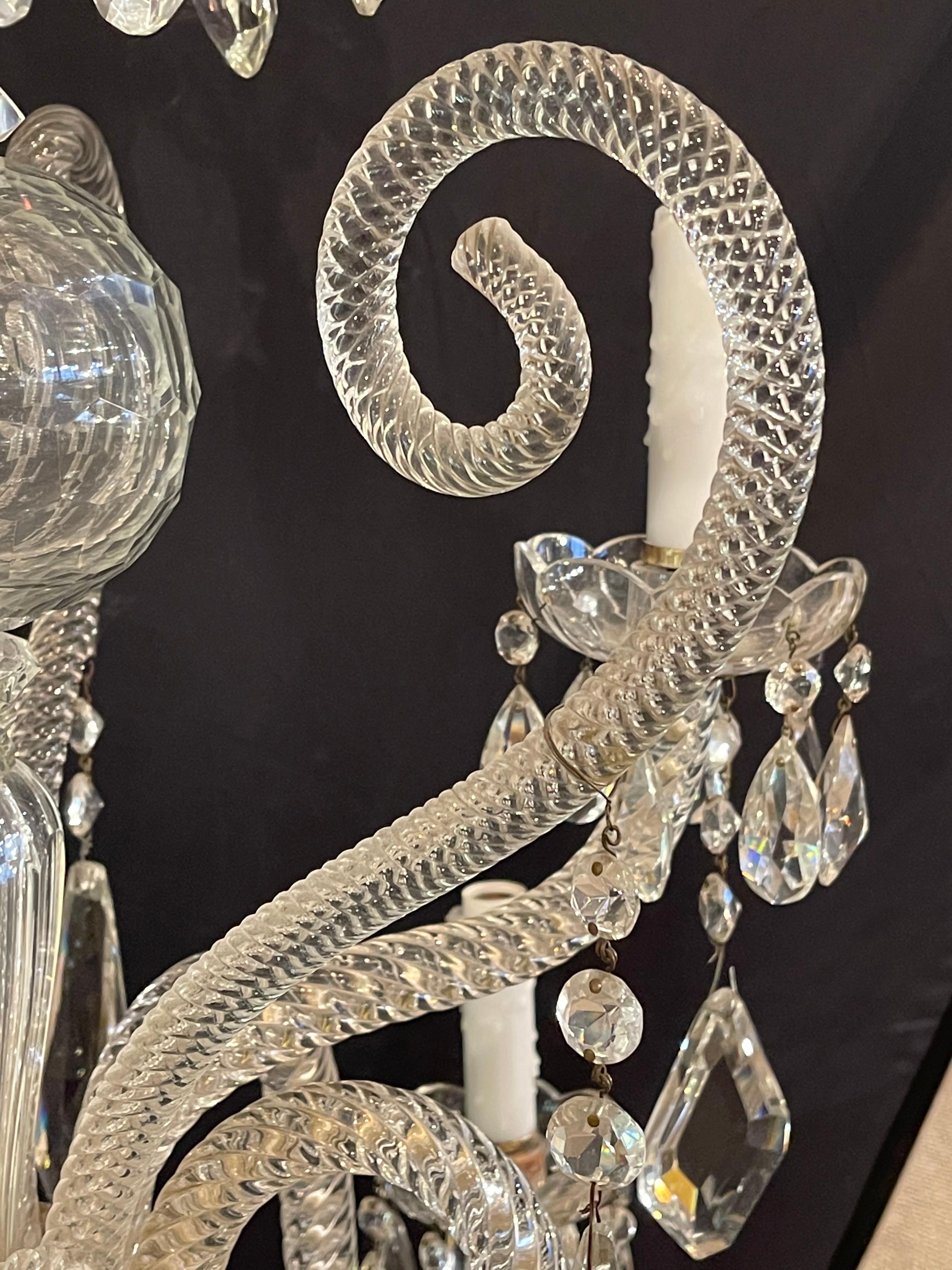 Fine Cut Crystal Venetian Style Chandelier For Sale 3