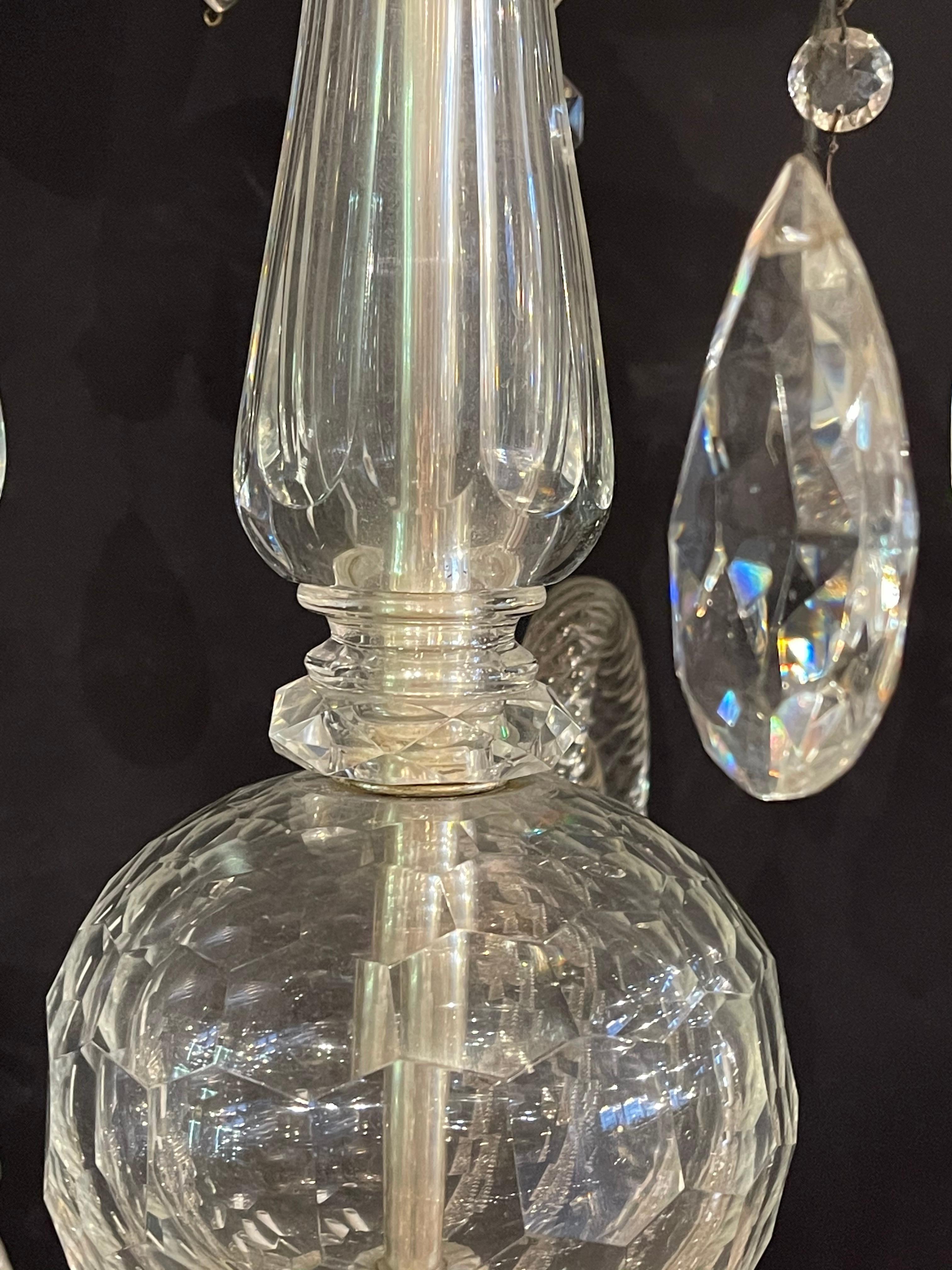 Fine Cut Crystal Venetian Style Chandelier For Sale 4