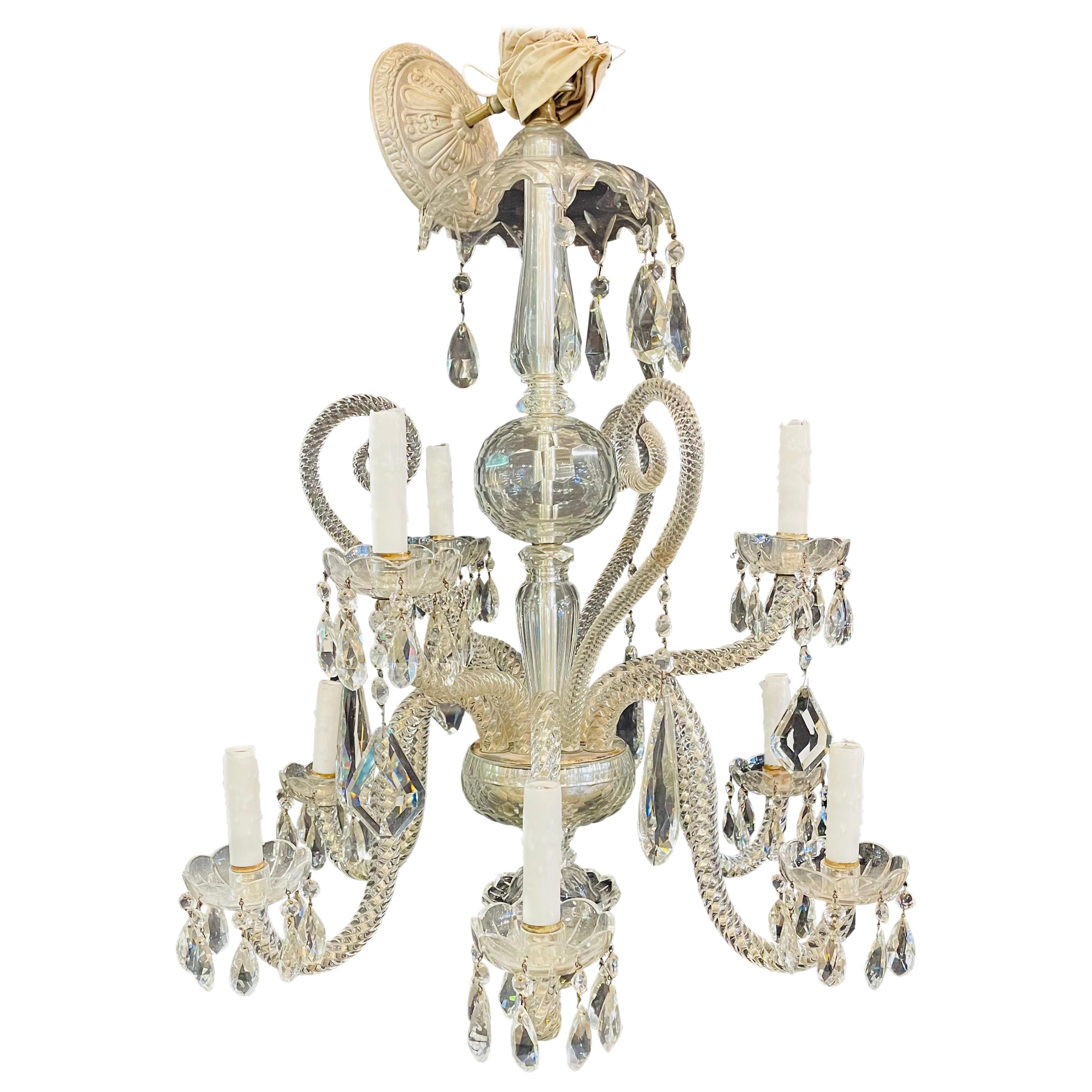 Fine Cut Crystal Venetian Style Chandelier