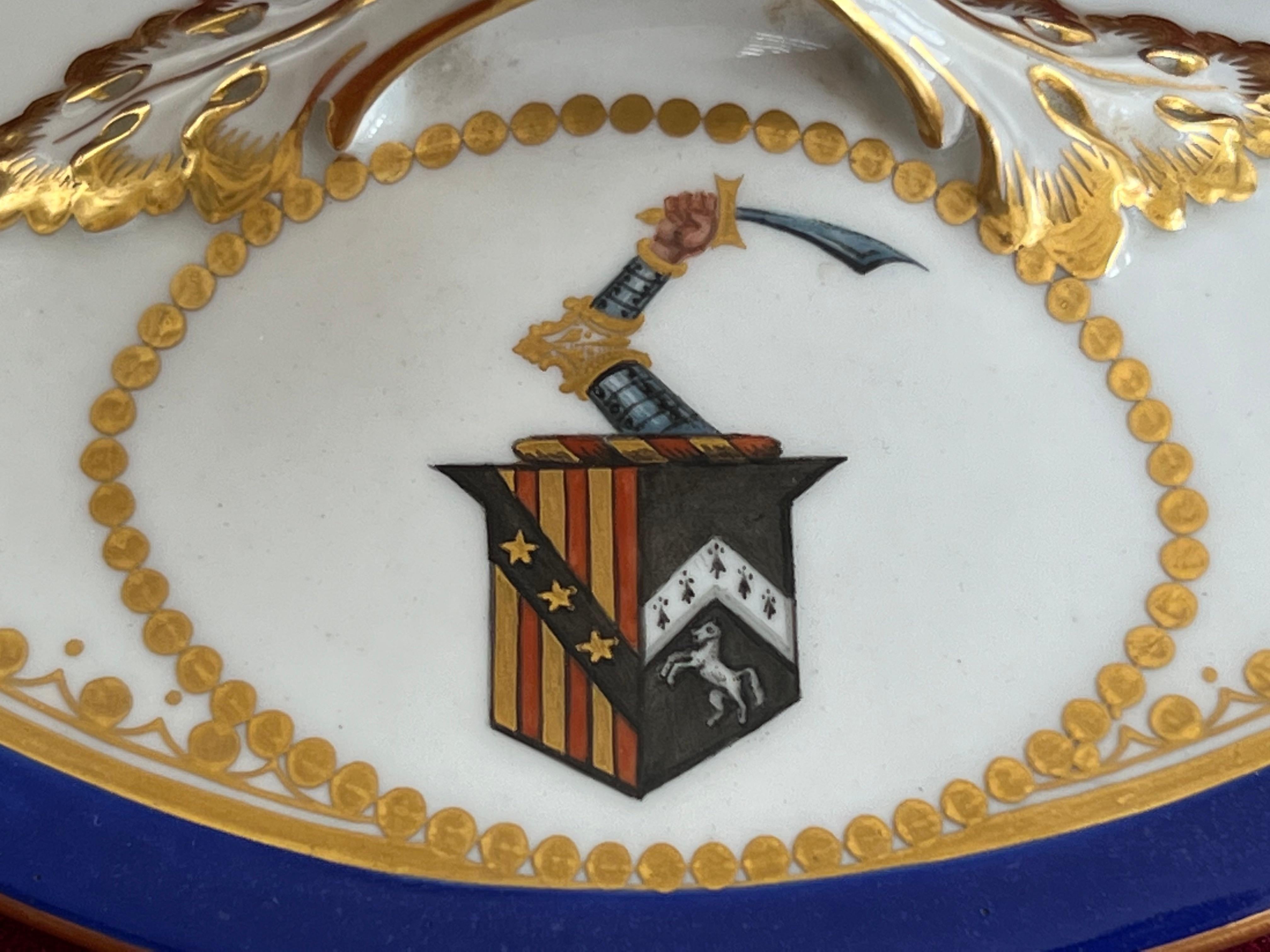 Fine Derby Porcelain Armorial Sauce Tureen C.1790 In Good Condition For Sale In Exeter, GB